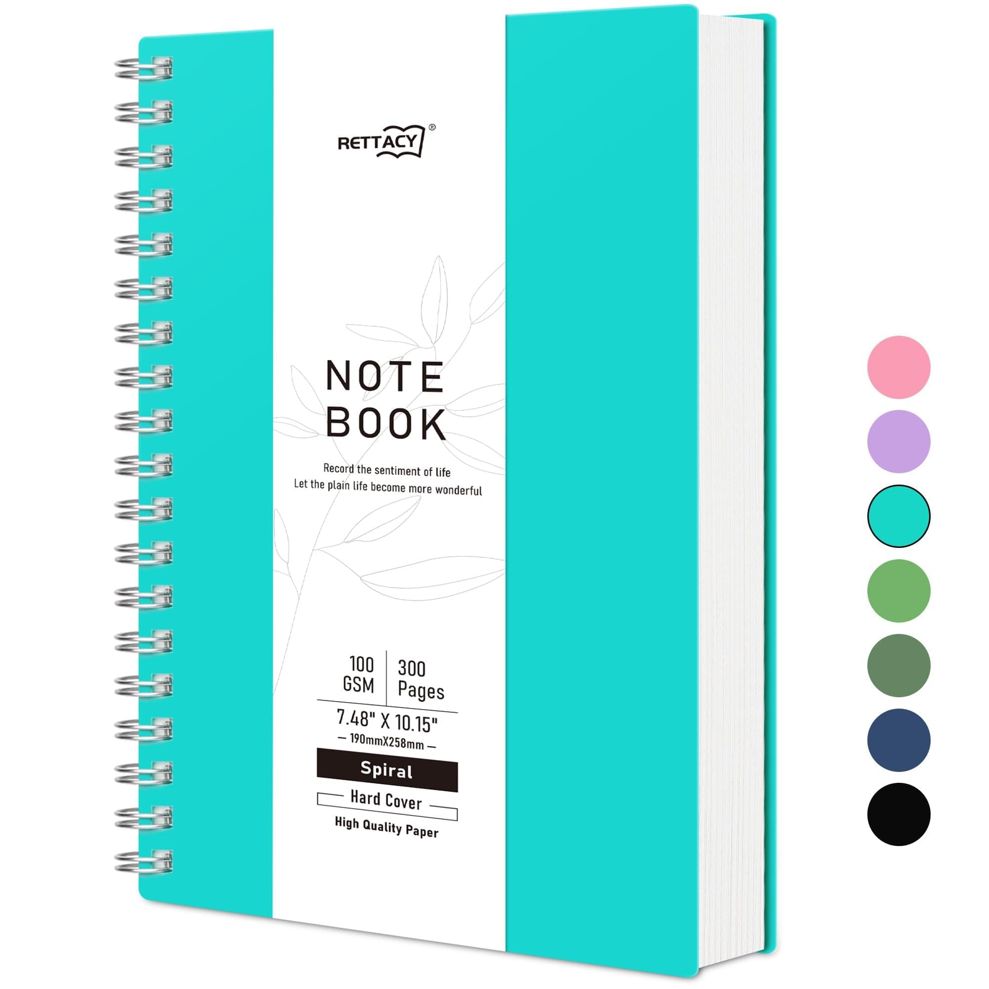 RETTACY Notebook B5 Dotted, Bullet Journal Spiral Notebook with 300 Pages, Soft Cover Ring Binder 100 g/m² Thick for Women Men Work Office School 14.5 x 21 cm - Turquoise