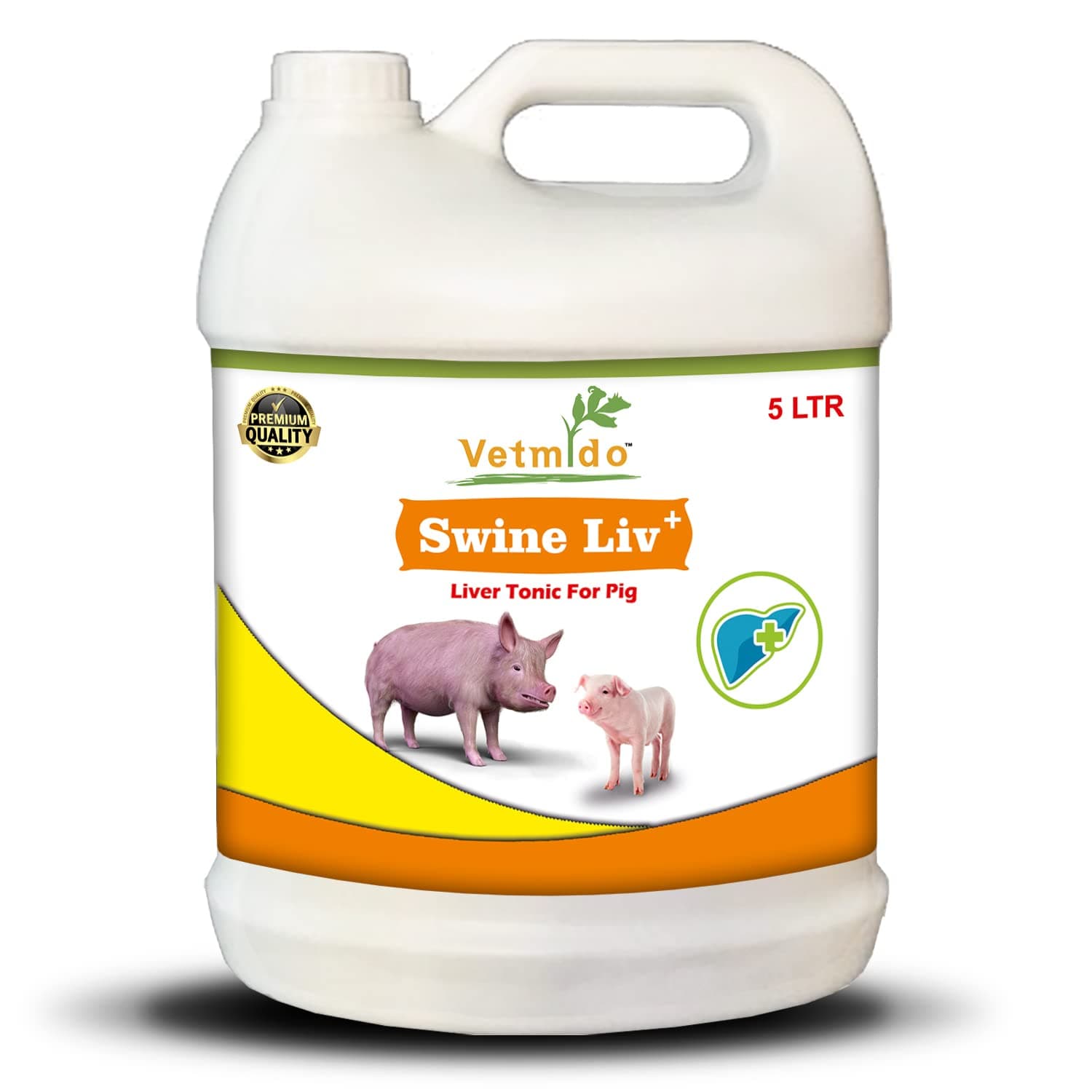 Swine Liv Plus - Pig Liver Tonic, Appetite Booster for Pigs, Swine, Piglets & Piggery - 5 LTR
