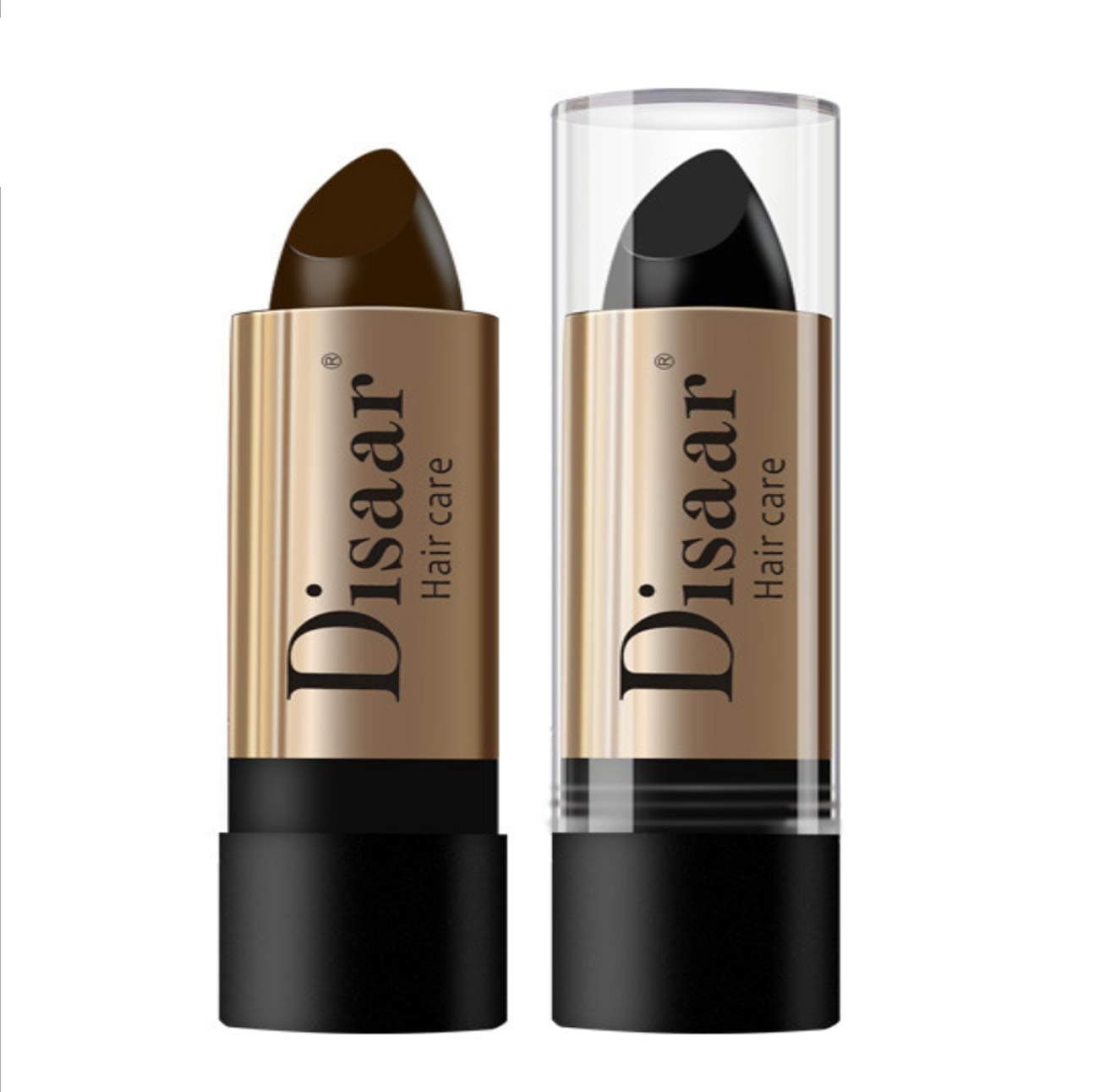 DISAAR BeautyHair Care Balm Hide White Grizzle Hair Color Lipstick 10g (BLACK)
