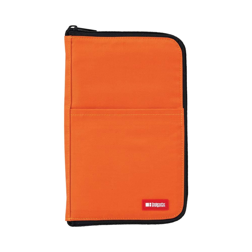 LIHIT LABSlim Pen/Pencil Pouch, Wide, 0.7 × 5.5 × 8.5 Inches, Orange (A7653-4)