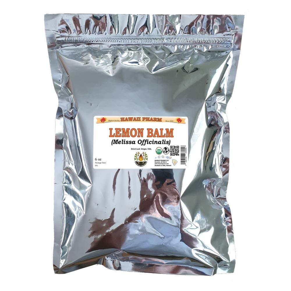 Hawaii Pharm LLC Certified Organic Lemon Balm (Melissa Officinalis) Dried Leaf 6 oz