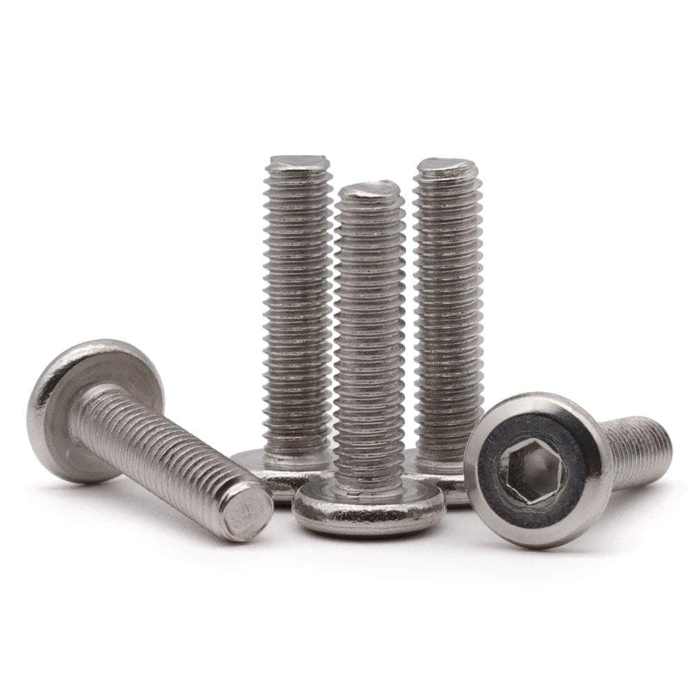 M6 x 25mm (30 Pack) Hex Socket Flat Head Screws, 304 Stainless Steel 18/8, Full Thread Machine Screws for Furniture, 3D Printer, DIY, Machinery
