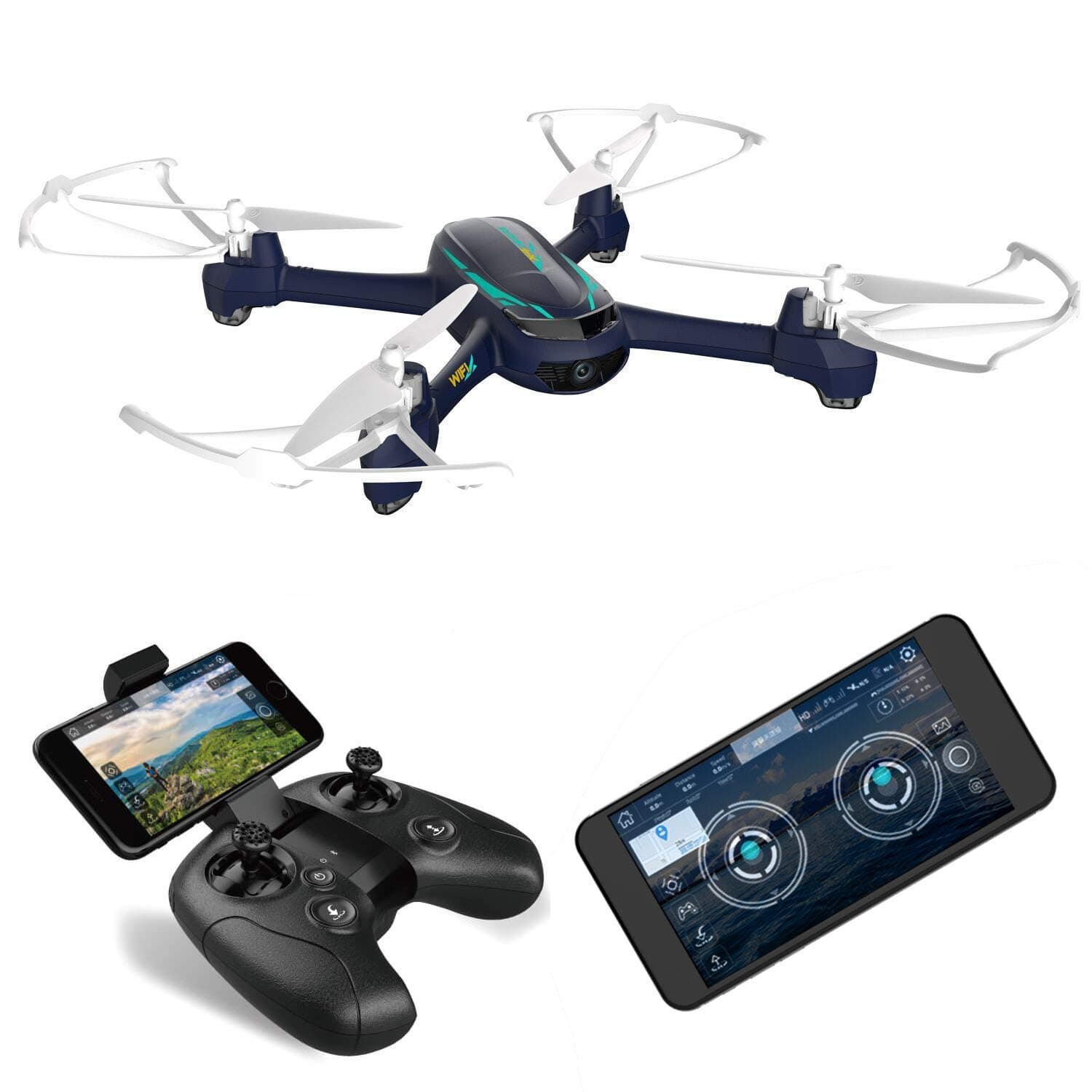 Hubsan 216A DESIRE X4 PRO GPS W/1080P,RTH,FOLLOW,WAYPOINTS, H216A, black