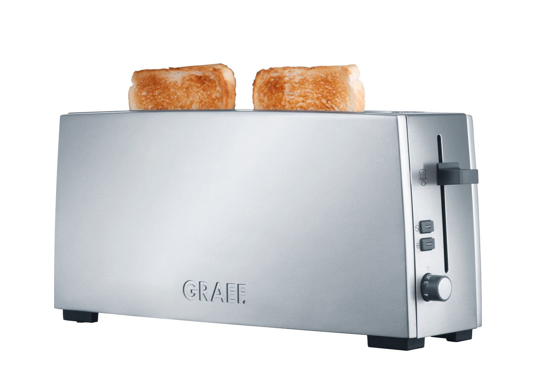 Graef Matt Brushed Long Slot Stainless Steel Toaster