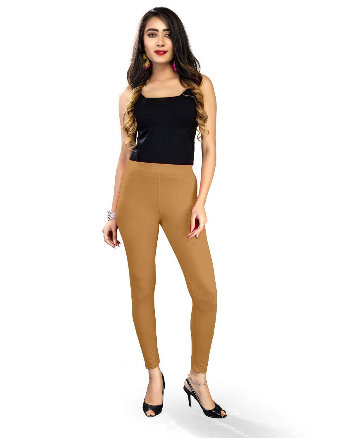 PRO MACK ZONE Ankle Length Leggings for Girls and Women Stylish, Cotton Lycra Leggings for Women (2XL: 38-42 Inches)