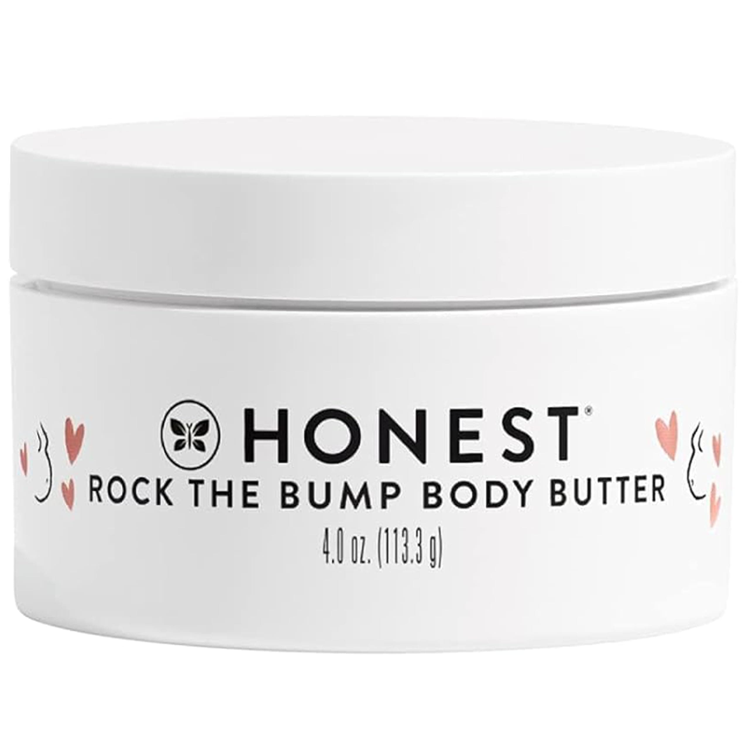 The Honest Company Honest Mama Rock The Bump Body Butter | Moisturizing Stretch Mark Cream | Shea Butter, Avocado Oil, Vitamin E | Hypoallergenic + Dermatologist Tested | 4 oz