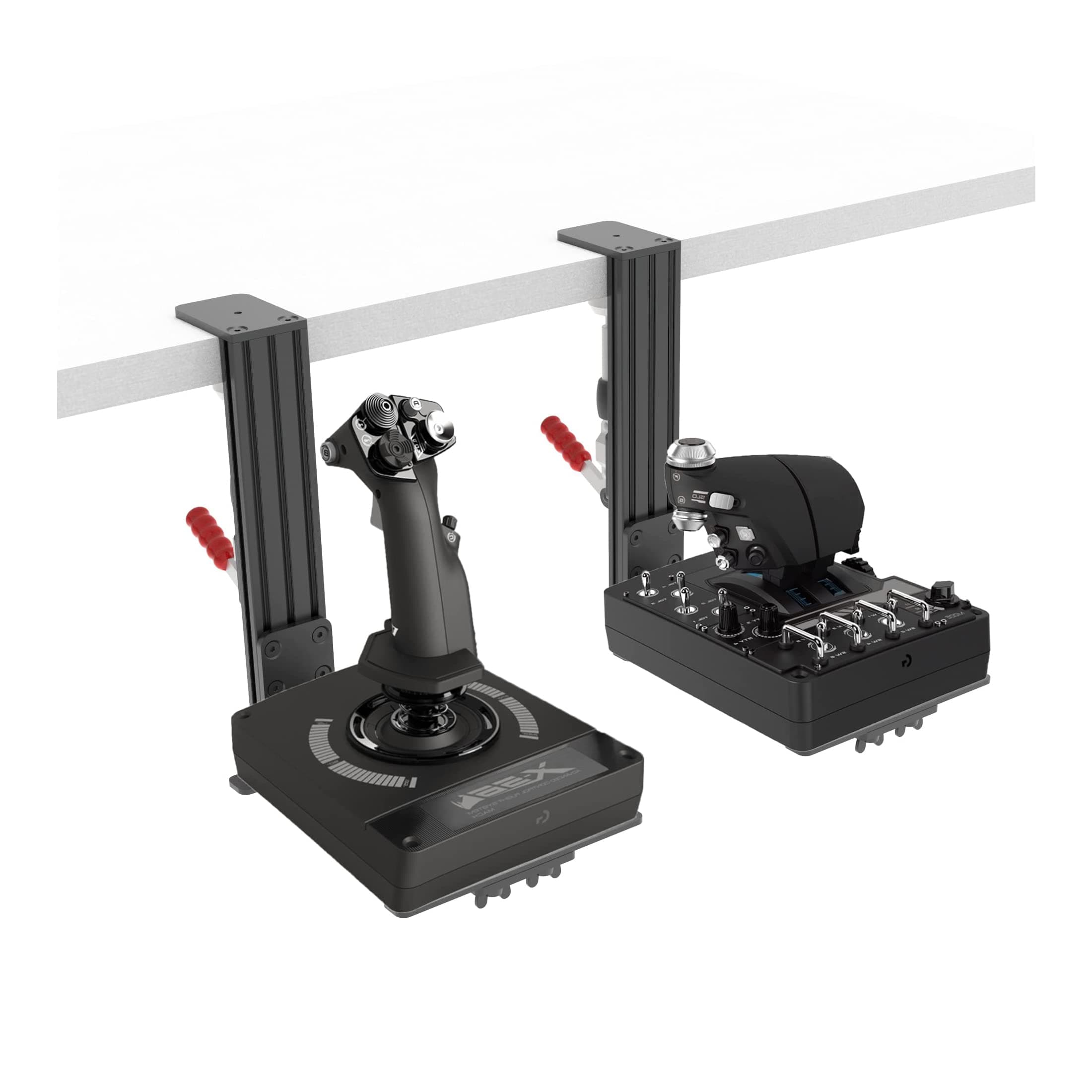 2 Pack Desk Mount for Logitech, Thrustmaster & VKB Hotas Joysticks - Compatible with X52/X52 Pro/X56/X56 Rhino & More