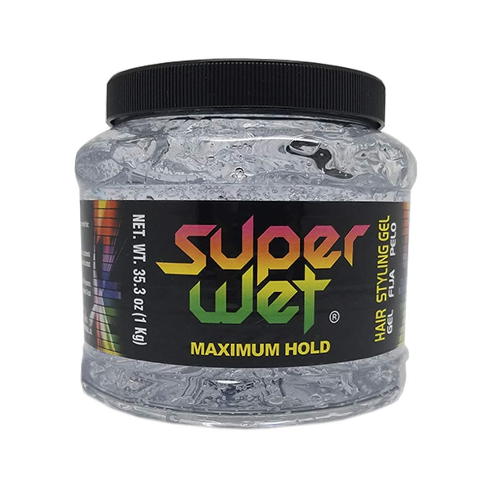 Super Wet, Hair Styling Gel, Clear, Jumbo, 2.2 lb