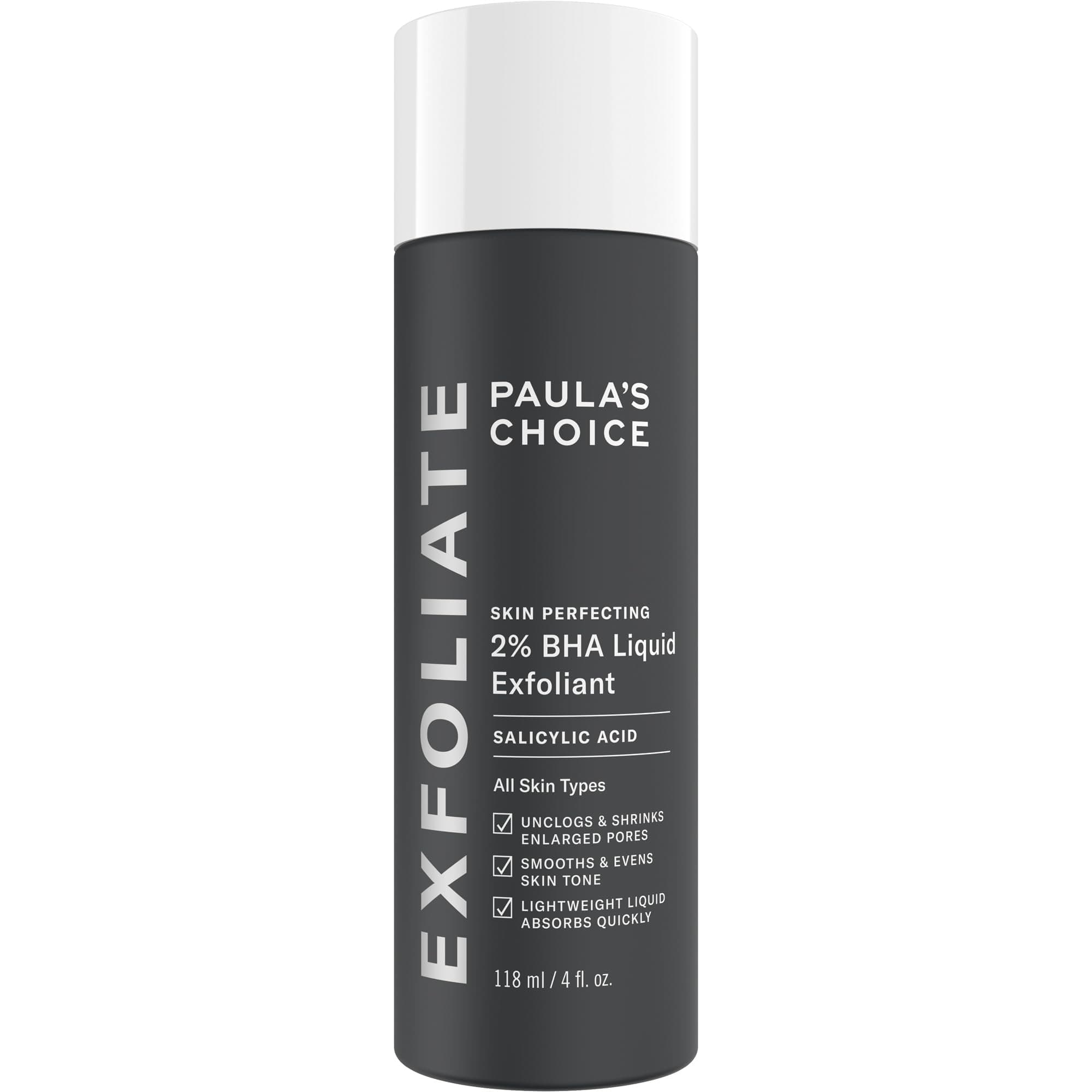 PAULA'S CHOICE-SKIN PERFECTING 2% BHA Liquid Salicylic Acid Exfoliant-Facial Exfoliant for Blackheads, Enlarged Pores, Wrinkles, Fine Lines- 118 milliliters Bottle