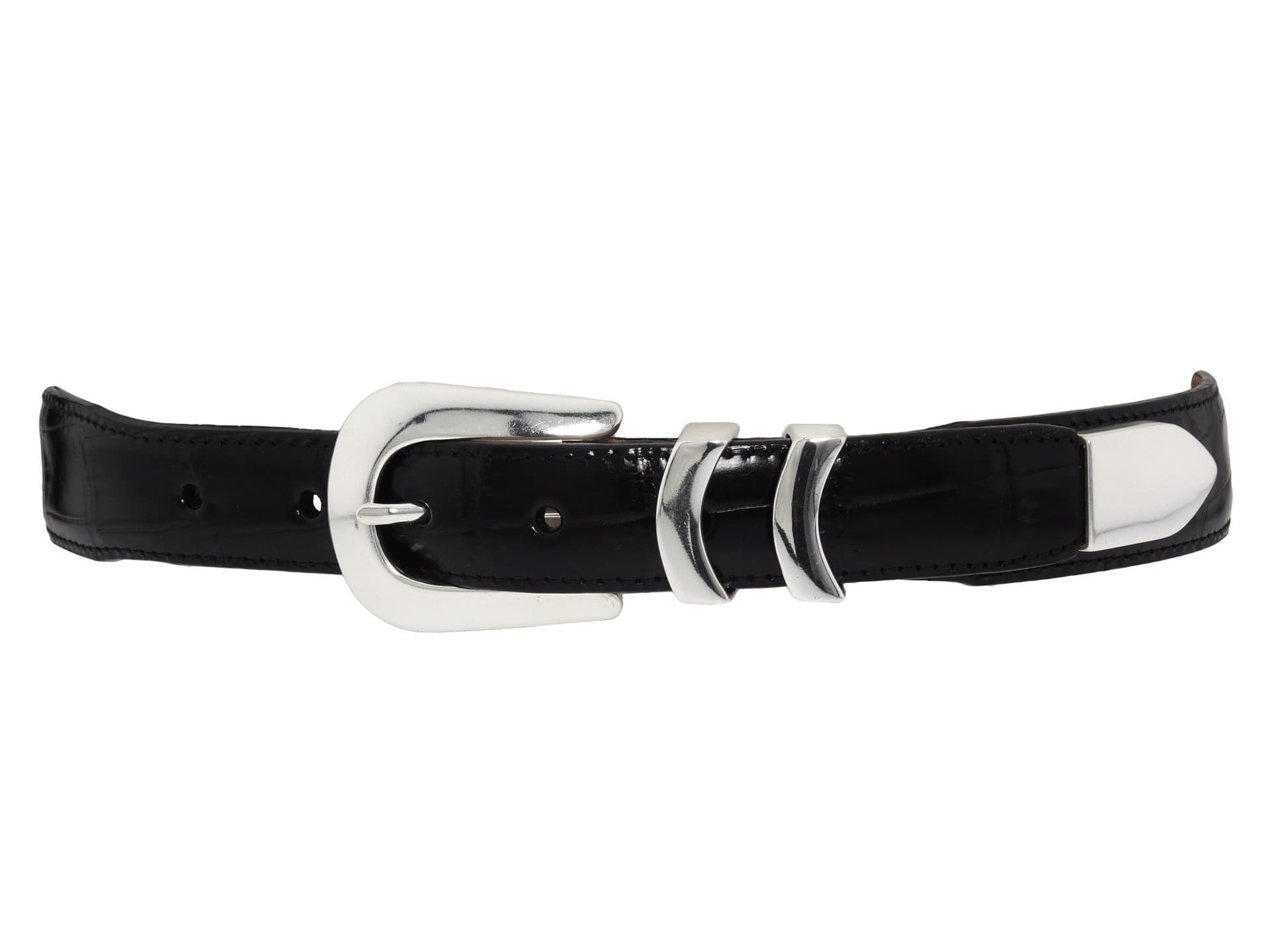 Brighton Catera Croco Taper Belt Black 42