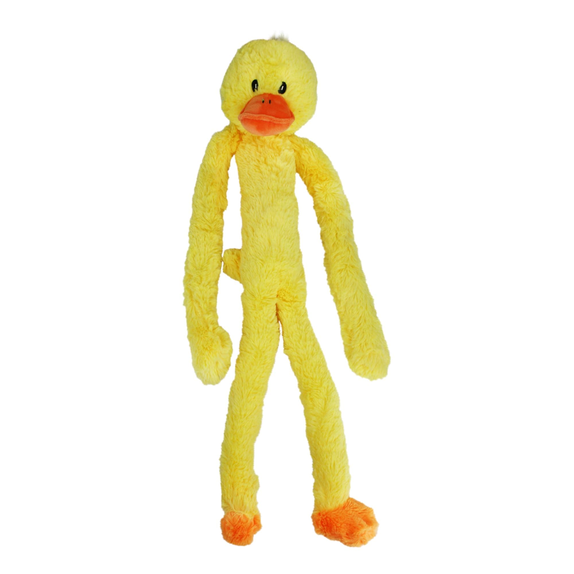 Swingin' Slevin Duck Dog Plush Toy - Squeaky Dog Toy for All Dogs - Extra Soft Plush - Stuffed Animal for Cuddling & Playing - Cute Dog Pet Toy (27”, Yellow, 5 Squeakers)