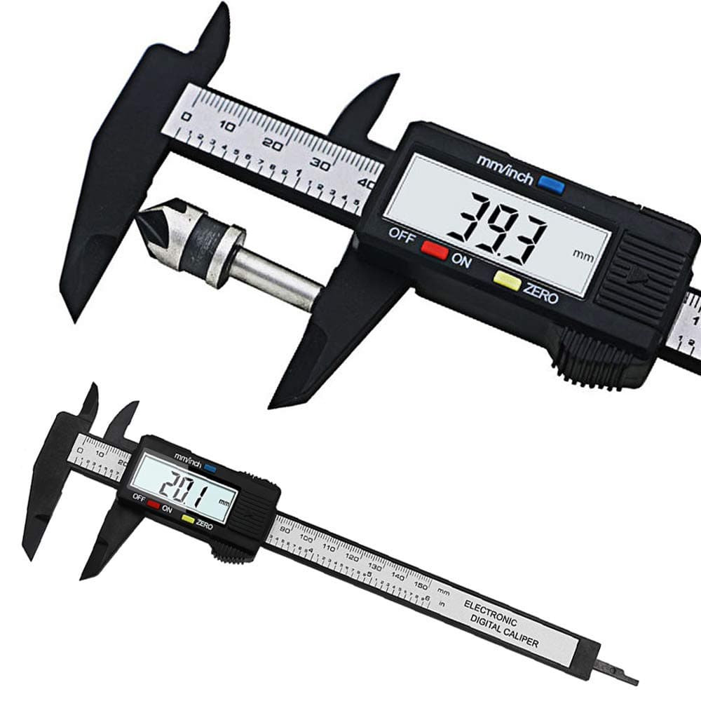 LCD Digital Electronic Carbon Fiber Vernier Caliper Gauge Micrometer (150mm, 6in)