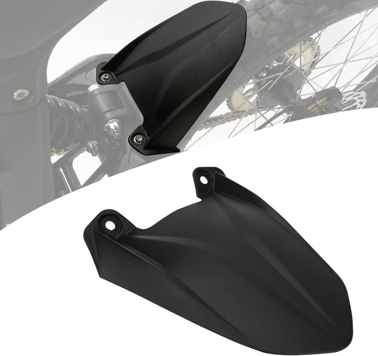 Motorcycle Rear Fender for Talaria Sting - Plastic, Black, Custom Look, Rear Position