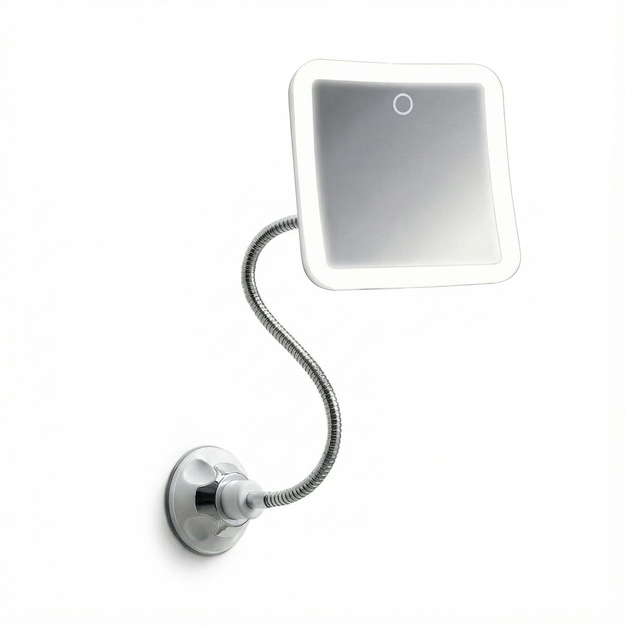 Fancii Mira 2 Plus Rechargeable Flexible Cosmetic Mirror with 10x Magnification, 3 Light Colours - Magnifying Mirror Gooseneck Make-Up Mirror Shaving Mirror with Suction Cup, 360° Rotatable