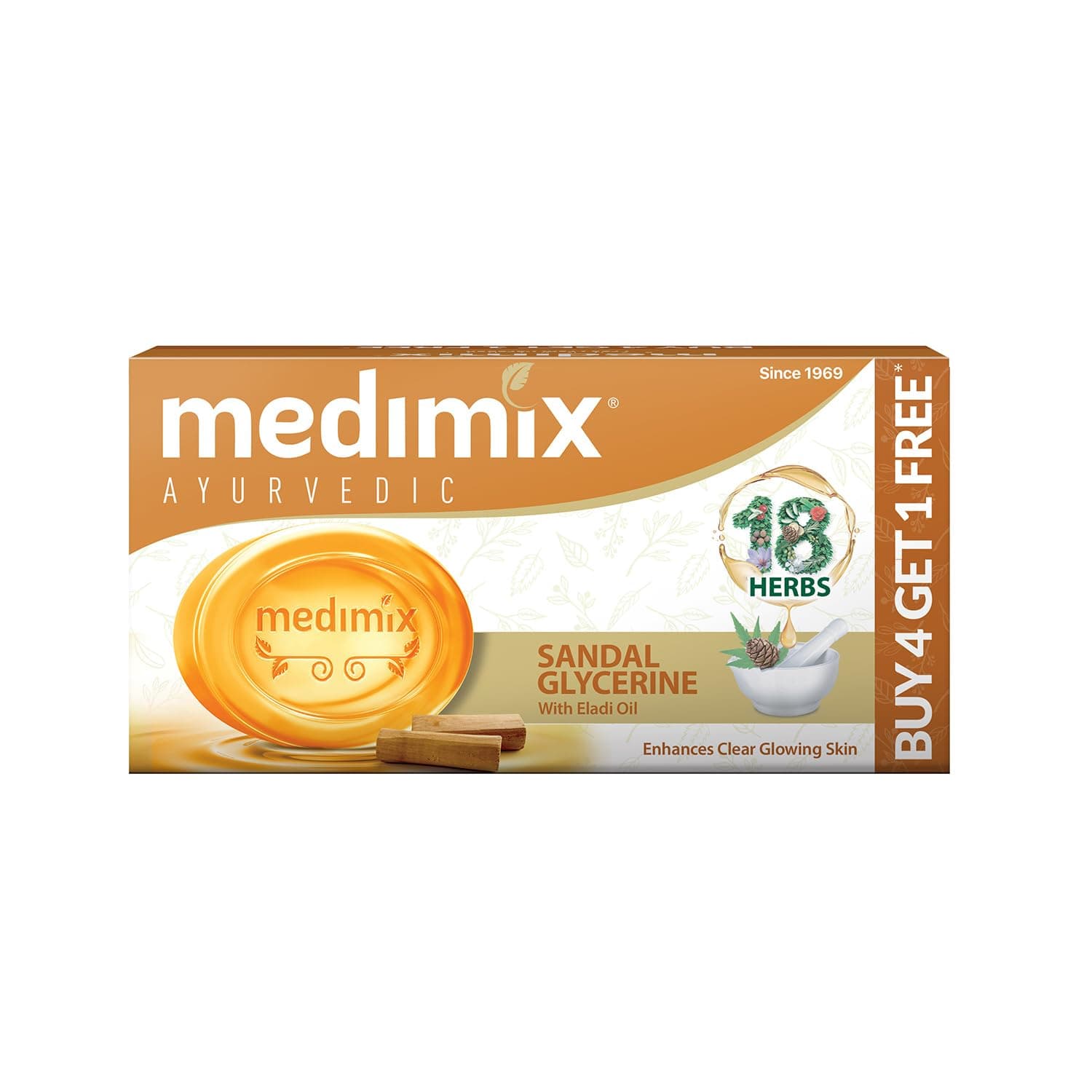 Medimix Ayurvedic Sandal Soap, 125g (Pack Of 5)