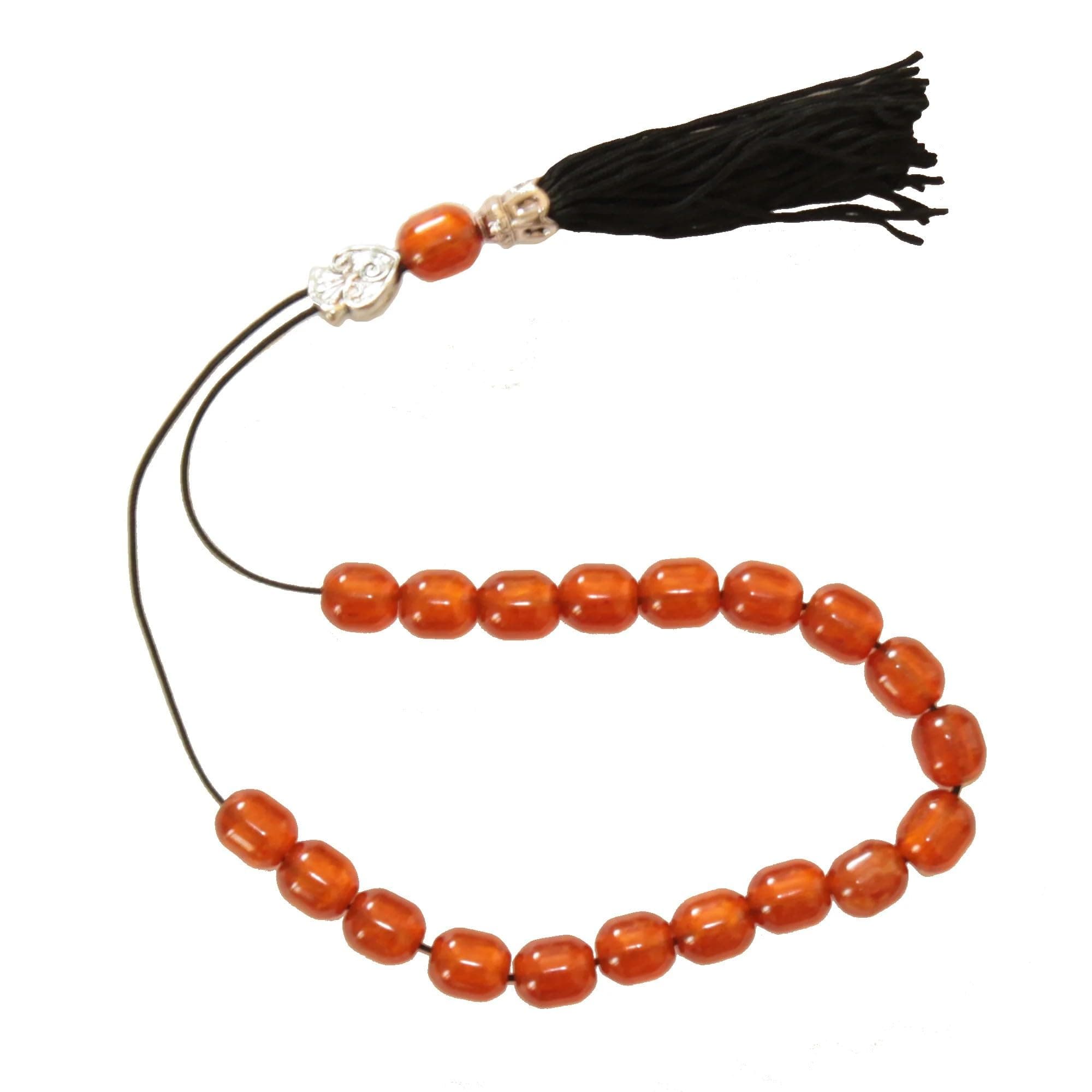 GreekInternetMarketWorry Beads With Tassel - Dark Amber - 1 pc.