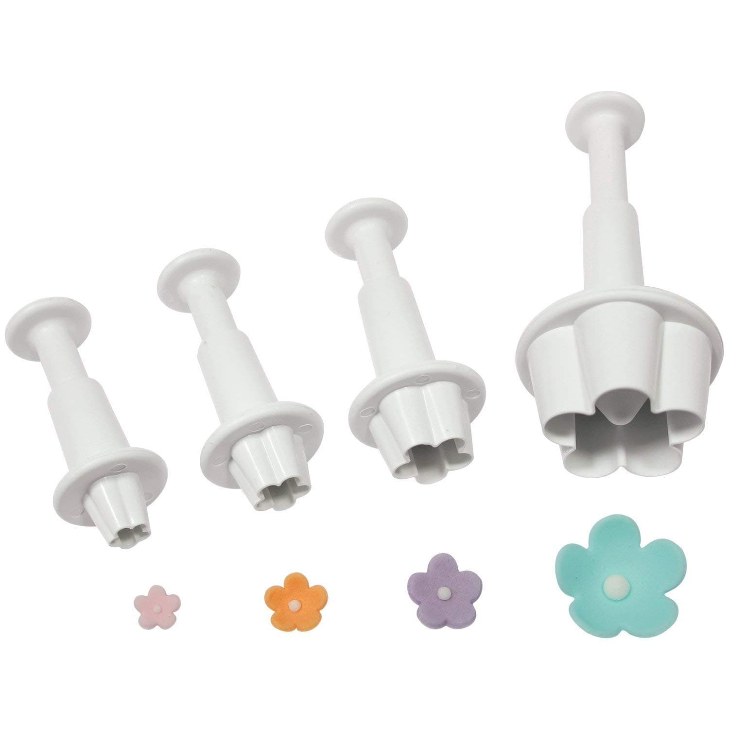 Plunger Cutters, Flower Blossom, 4-Pack