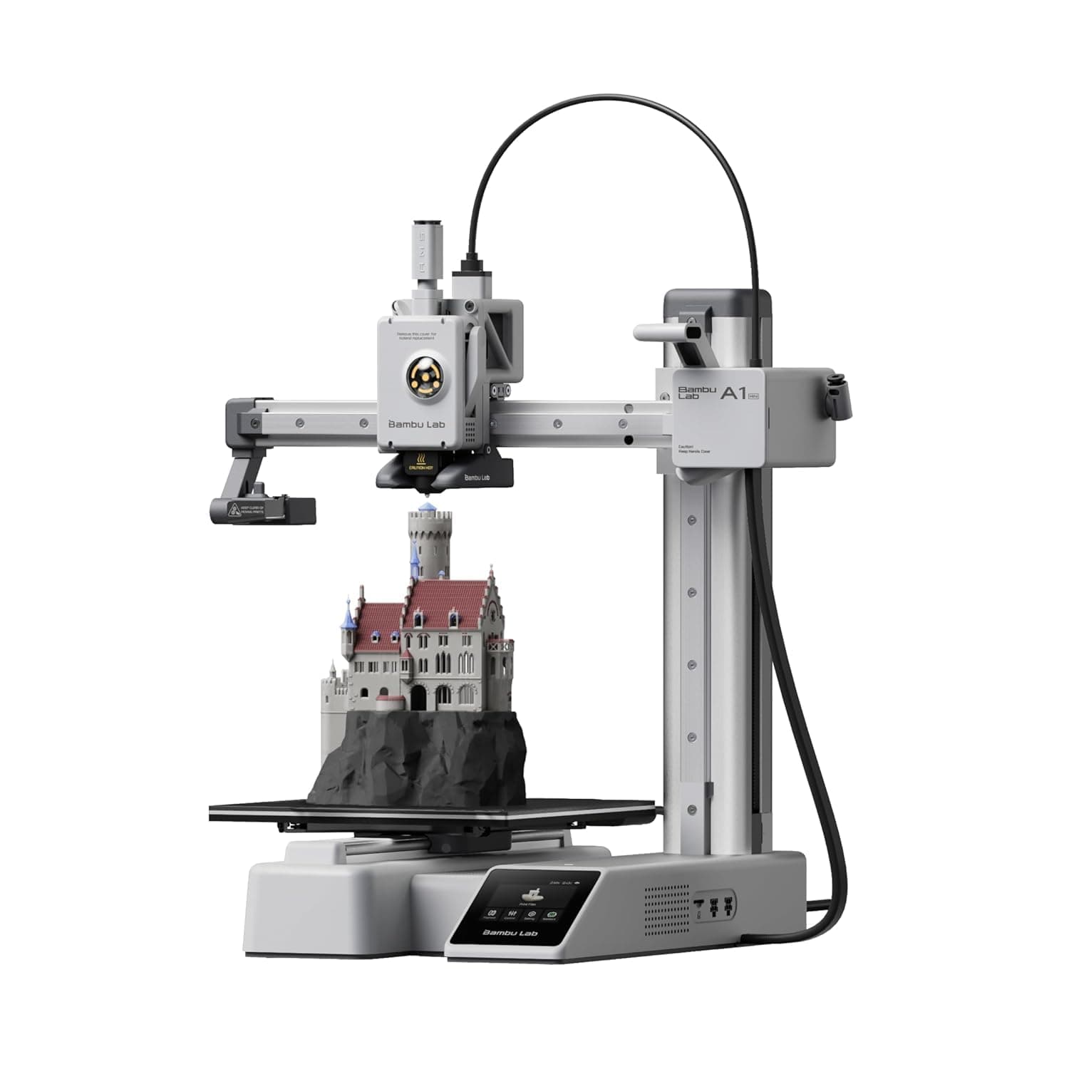 WOL3D Bambu Lab A1 Mini 3D Printer – 500mm/s Speed, 180×180×180mm Build, Multi-Color Printing, Auto Bed Leveling, Direct Drive Extruder, AI Failure Detection, Quiet & Fully Assembled for Easy Use.