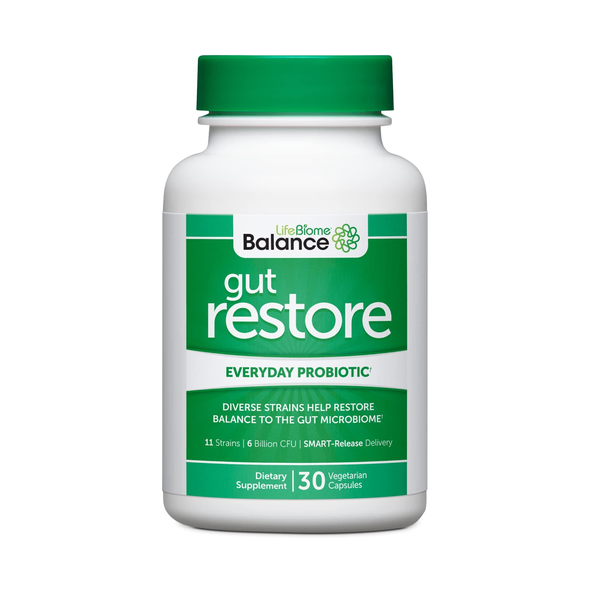 Dr. Drew Sinatra’s LifeBiome Gut Restore, Everyday Microbiome Probiotic with Fermented Botanicals, 11 Multi Strains, 30 Once-Daily Capsules, Vegetarian, Soy-, Dairy-, and Gluten Free