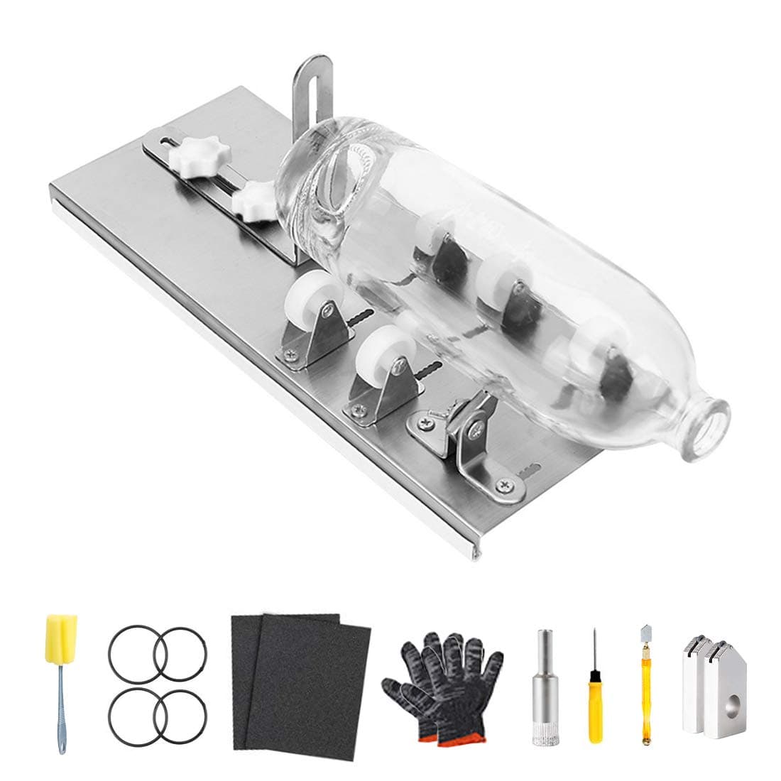 Puimentiua Upgraded Glass Bottle Cutter Cutting Glass Tools Set for DIY Home Decorations, Bottle Cutting Tool for Cutting Wine Beer