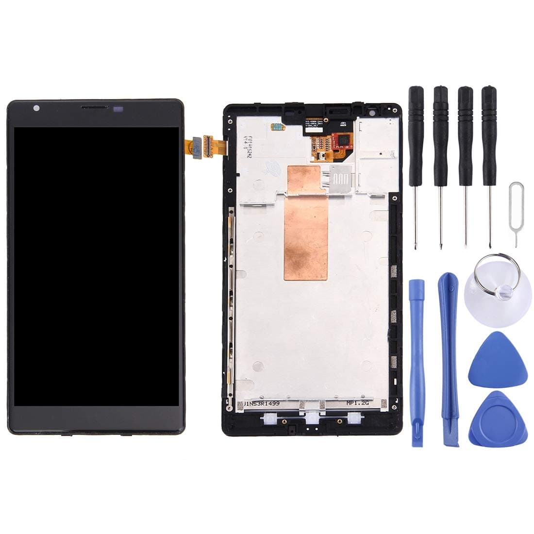 Bjhengxing LCD Screen Replacement for Nokia Lumia 1520,Repair Broken Screen, LCD Display + Touch Panel with Frame for Nokia Lumia 1520 (Black)