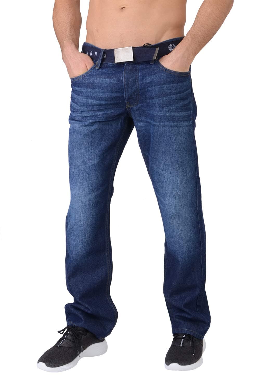 Smith and Jones Men Enrico18 Denim Jeans Enrico18-Dark Wash 34L