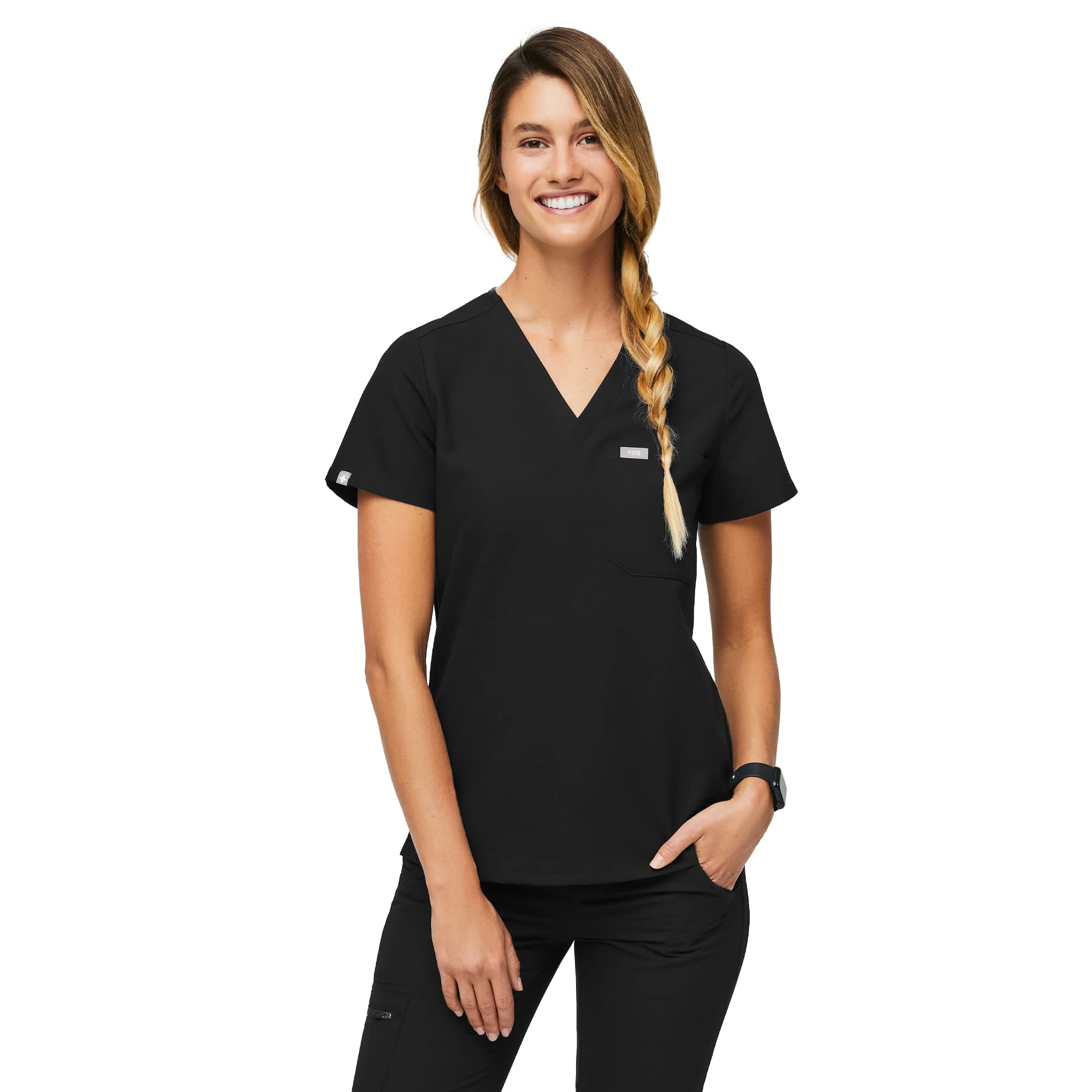 Catarina Scrub Tops for Women — Classic Fit, 1 Pocket, Four-Way Stretch, Anti-Wrinkle