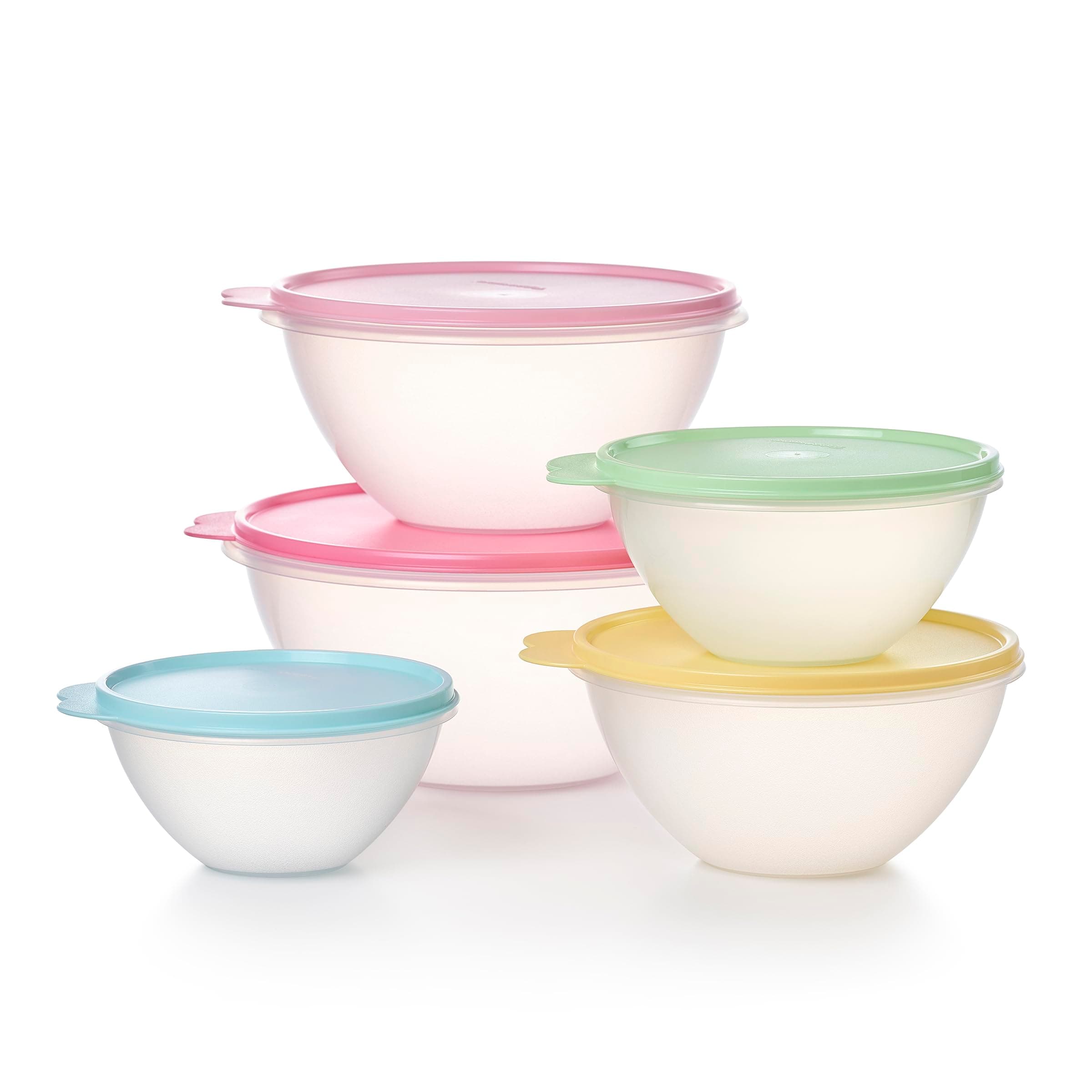 Heritage Wonderlier 10 Piece Food Storage Bowl Set in Vintage Colors- Dishwasher Safe & BPA Free - (5 Containers + 5 Lids)