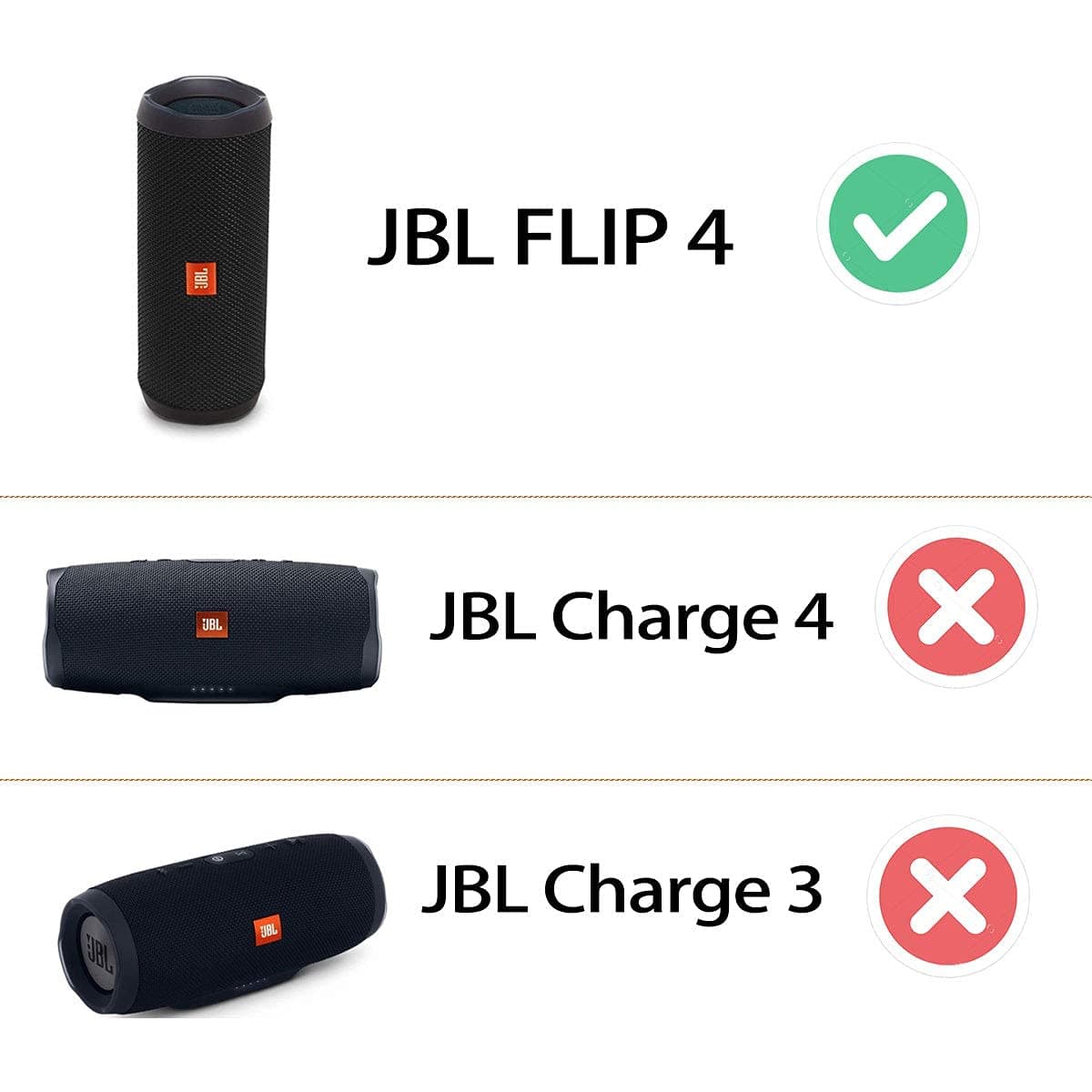 Hard Travel Case for JBL Flip 4 Waterproof Portable Bluetooth Speaker by CO2CREA (Size 3 -Outer Black and Inner Ocean Blue)