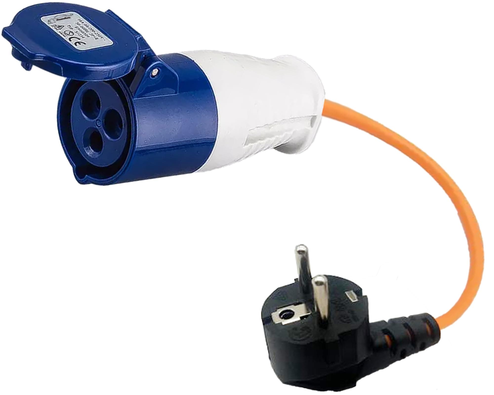 – Xtremeauto 230v Continental Europe Caravan Trailer Motorhome Electric Mains Power Supply Conversion Fly Lead, European Hook Up Adaptor Plug Coupler, Campervan Site Connector, 16A Socket to Euro Plug