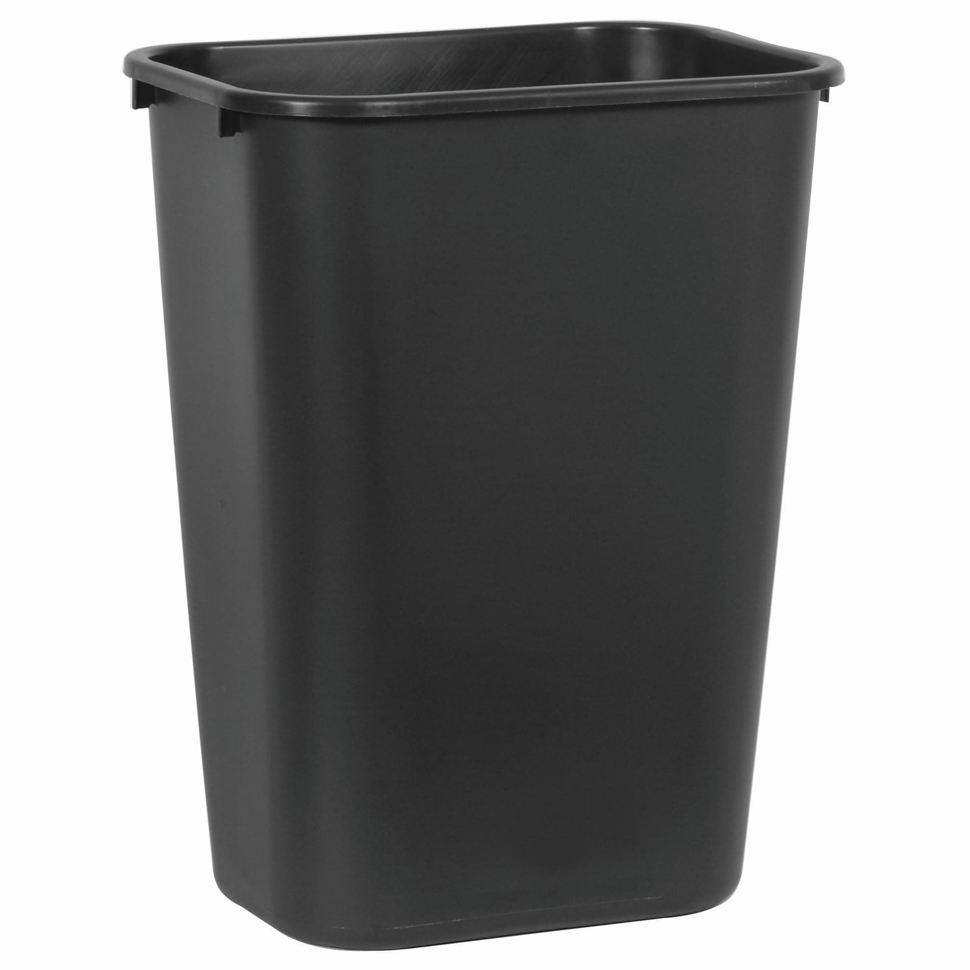 Rubbermaid Commercial Products FG295700BLA Commercial 10.25gal Soft Molded Plastic Rectangular Trash Can, 39 Litre, Black