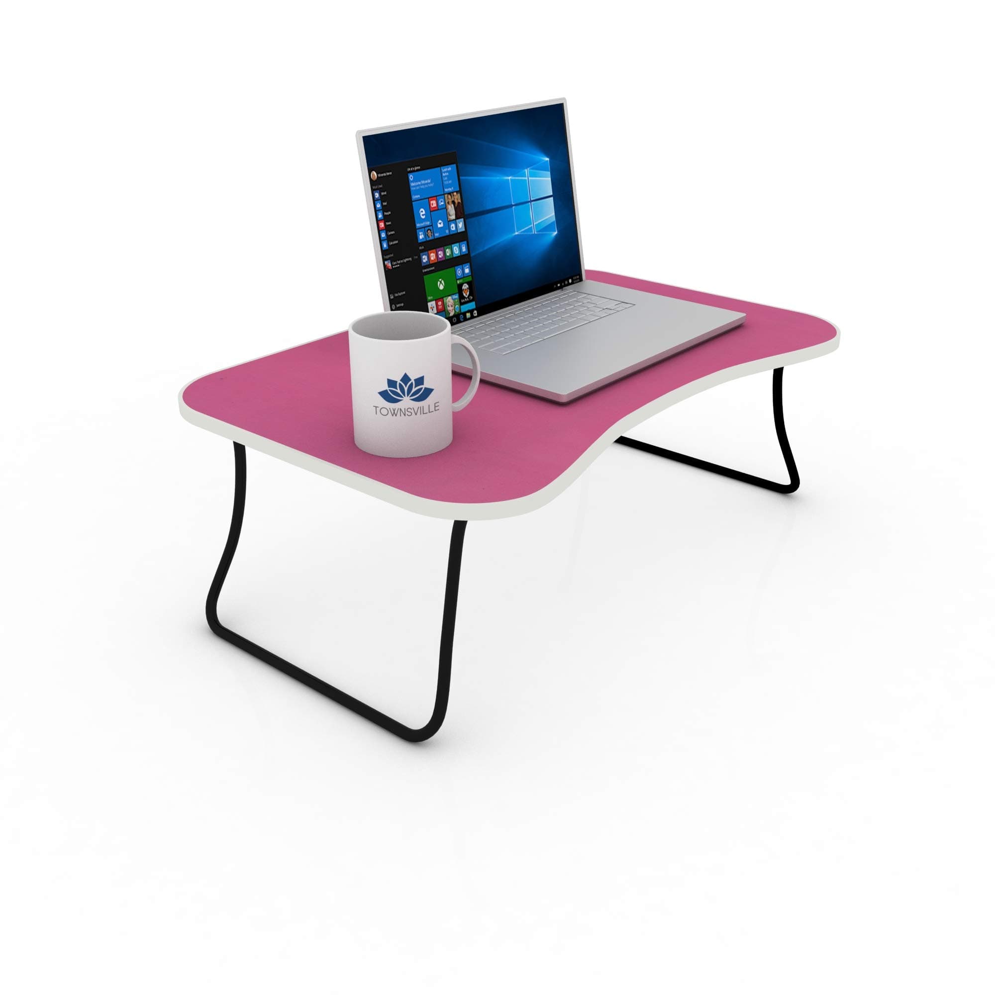 Townsville Sleeko Laptop Table (Pink) (Engineered Wood)