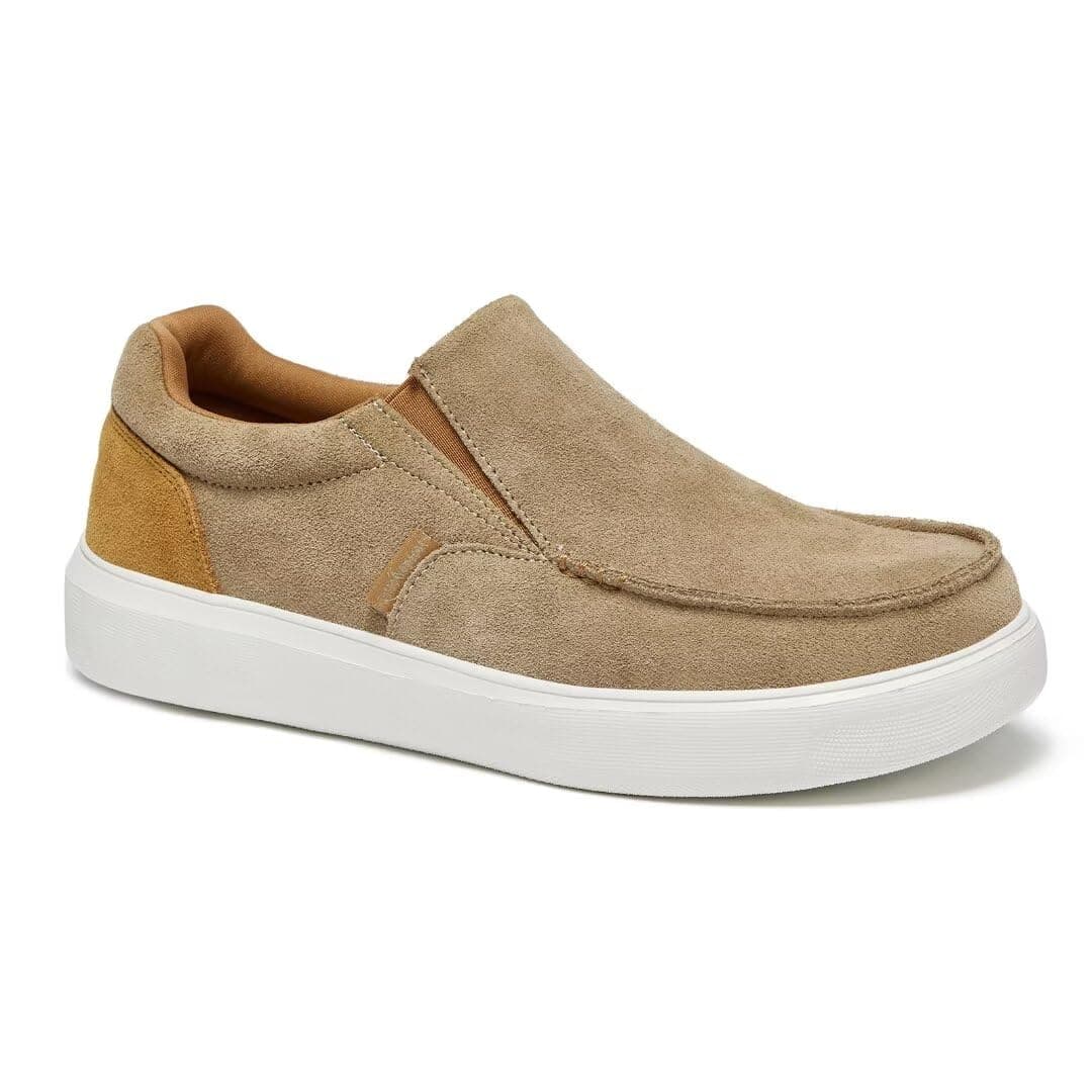 OrthoComfootMens Good Arch Support Loafers Shoes for Plantar Fasciitis, Best Vintage Stylish Slip On for Cushioning, Dressy Style Skate Flat Fashion Sneakers for Walking, Pain Relief Size 9