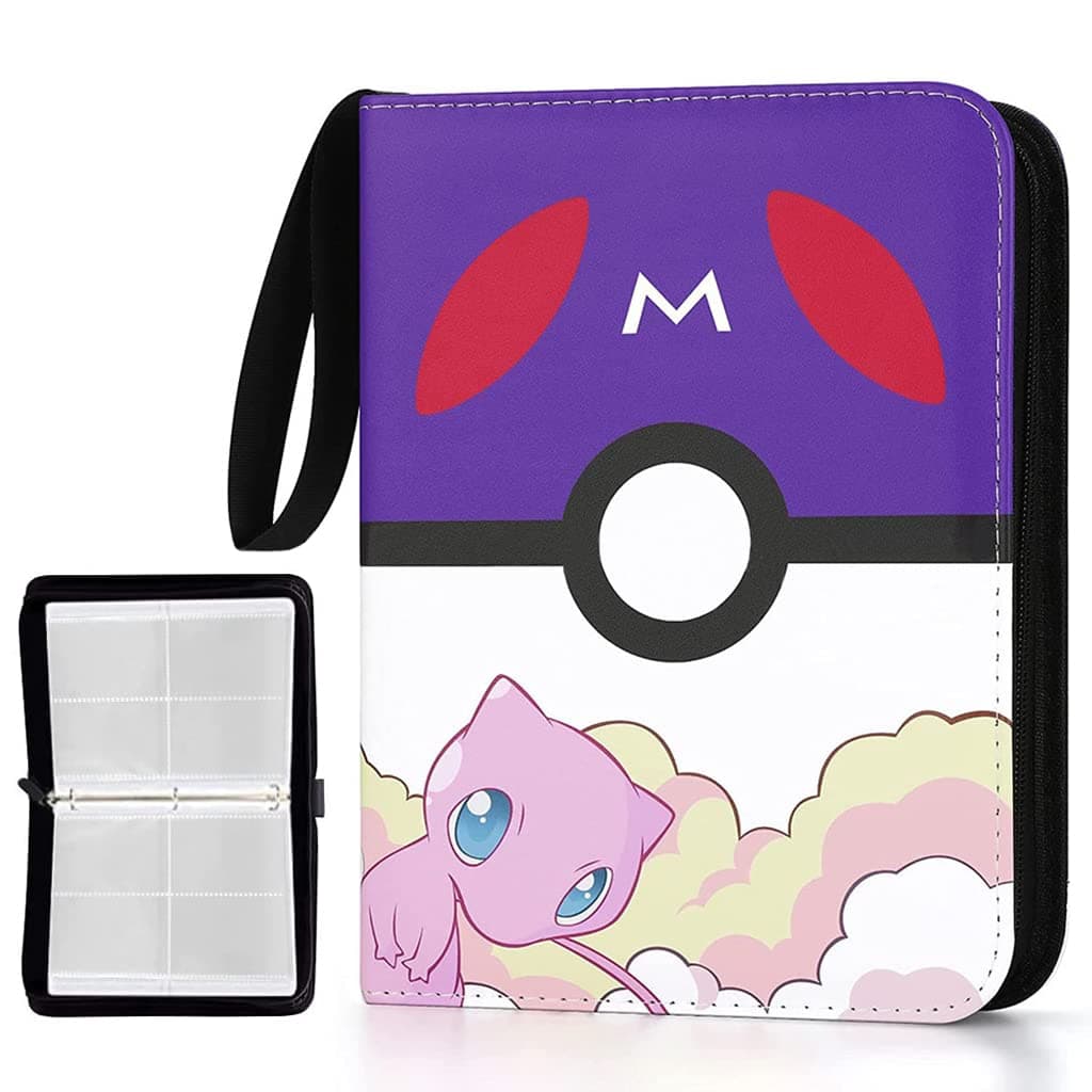- Poke-mon Binder, 400 Card Album with Zipper Bag - Perfect for Kids' Trading Card Collection