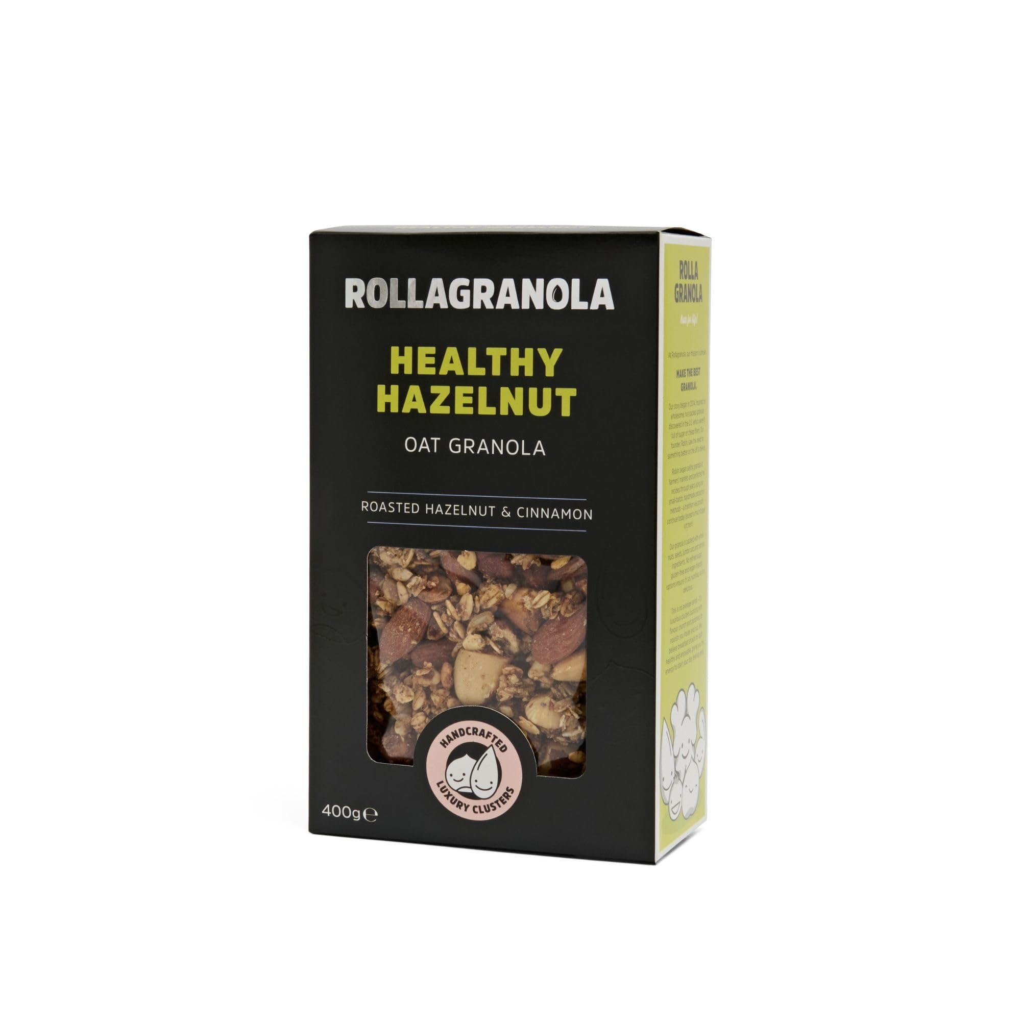 Healthy Hazelnut 400g Pack. 100% Natural, Made With Gluten Free Oats And Cinnamon. Suitable For A Vegan Diet With No Added Sugar. Handcrafted In The UK - 400g Pack