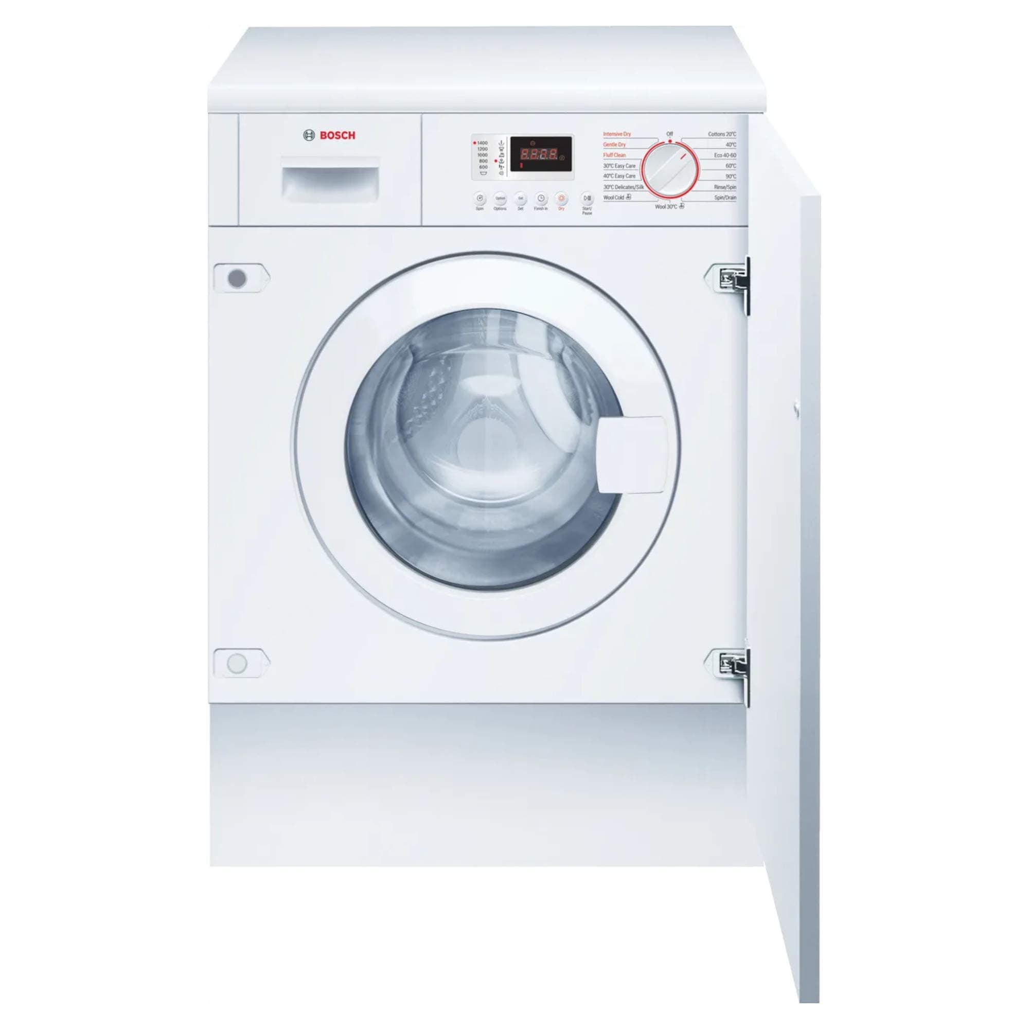 Bosch Home & Kitchen Appliances Bosch WKD28352GB Serie 4 Built-in Washer Dryer, 7kg wash capacity, 4kg dry capacity, 1400 rpm spin
