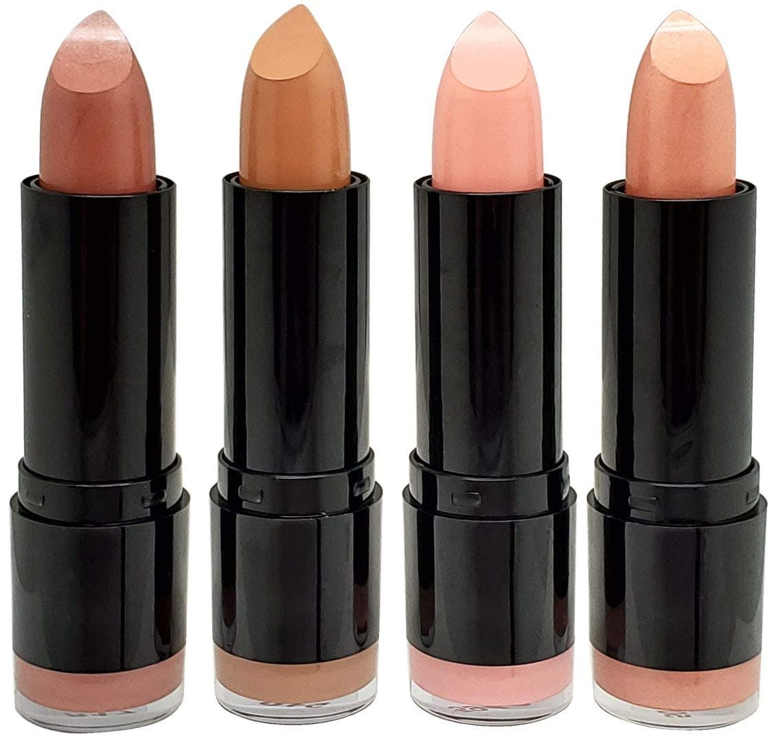 NYX Extra Creamy Round Lipstick 4-Color Set (Iris, Echo, Hades, Marrakesh Pink)