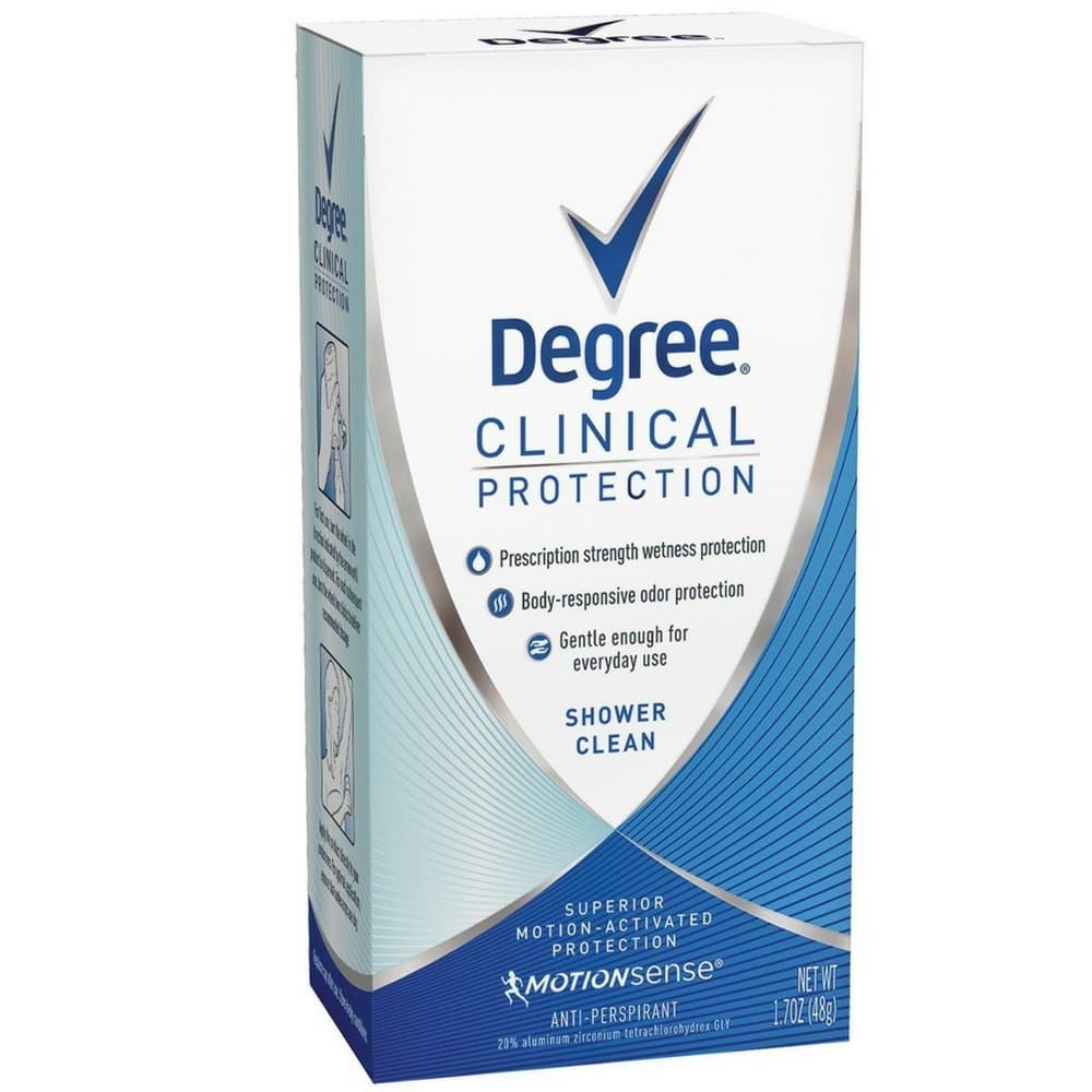 Degree Women Clinical Protection Anti-Perspirant & Deodorant Shower Clean 1.7 oz. 3 pack