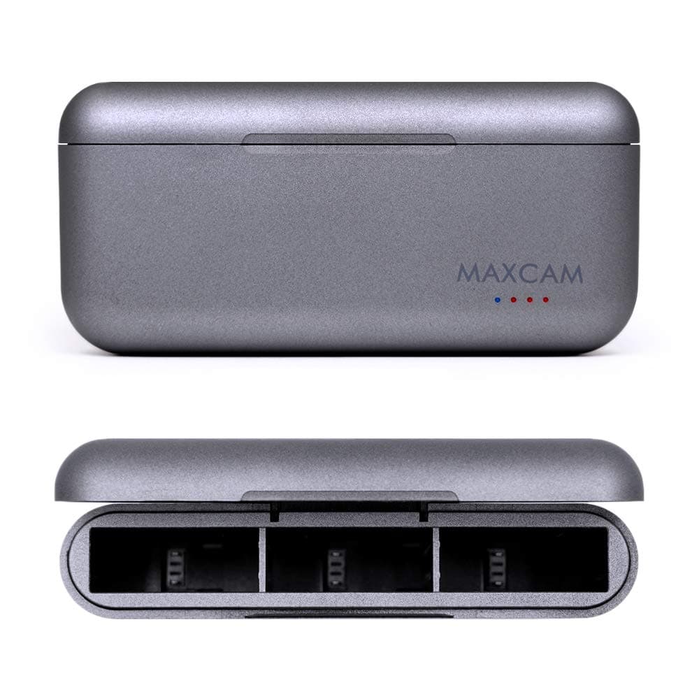 MAXCAM Power Triple Battery Charger for GoPro HERO8 Black / HERO7 Black / HERO6 Black / HERO5 Black
