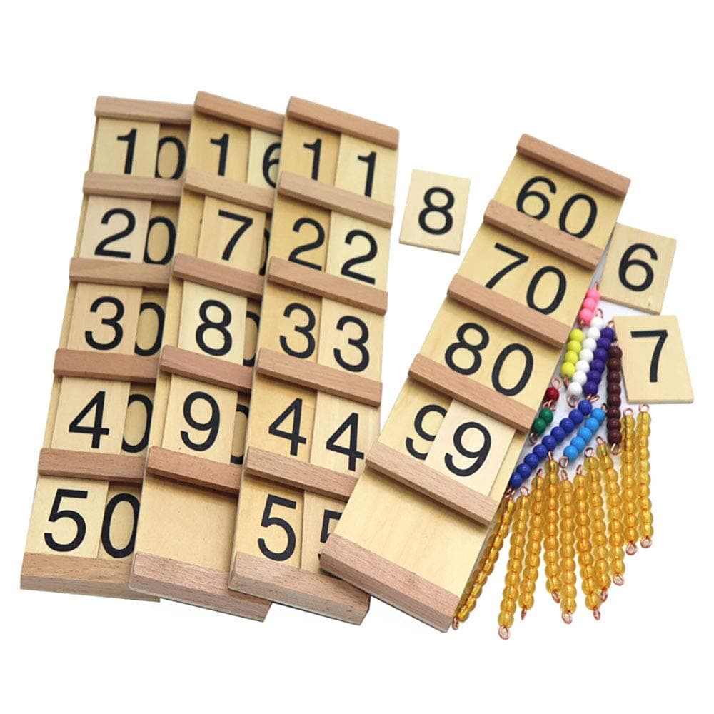 Montessori Math Toys Material for Toddlers Seguin Boards with Beads Home Edition,Montessori Seguin Boards & Beads
