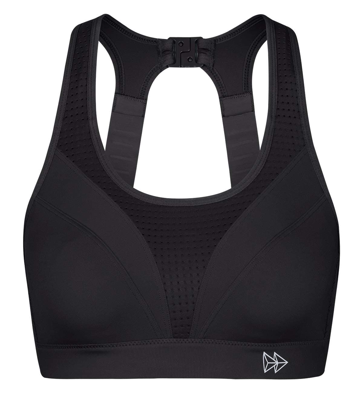 Yvette Adjustable Band Sports Bra High Impact Cross Back Workout Bra Covered with Ventilation Mesh Limitless Series