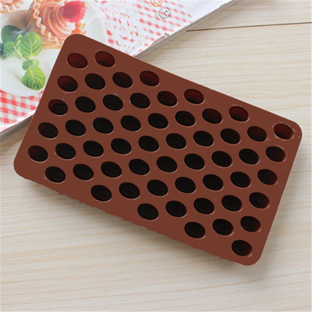 Salaks Coffee Bean Chocolate Candy Silicone Bakeware Mould Cake Wax Melts Silicone Chocolate Molds (Coffee)