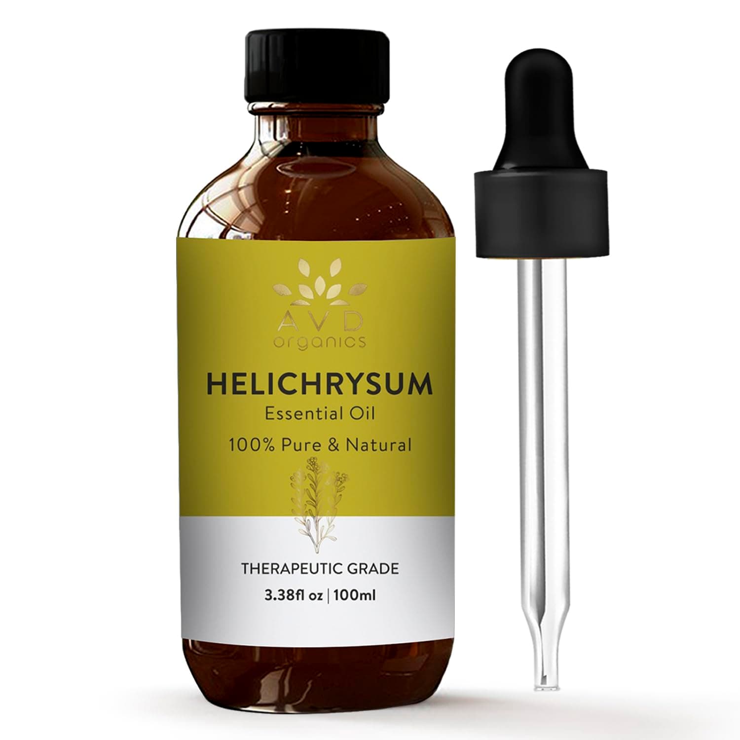 Helichrysum Essential Oil 100ml | Pure & Natural Therapeutic Grade Oil for Aromatherapy Massage | 3.38 fl. Oz