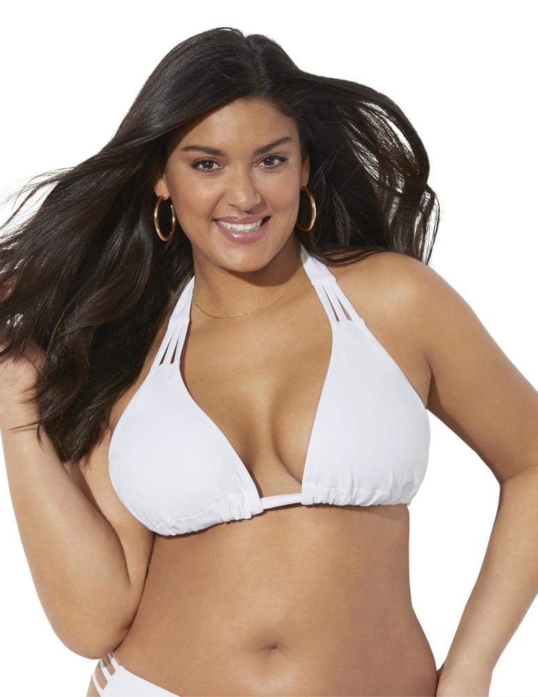 Swimsuits For All Women's Beach Babe Triangle Bikini Top (Plus