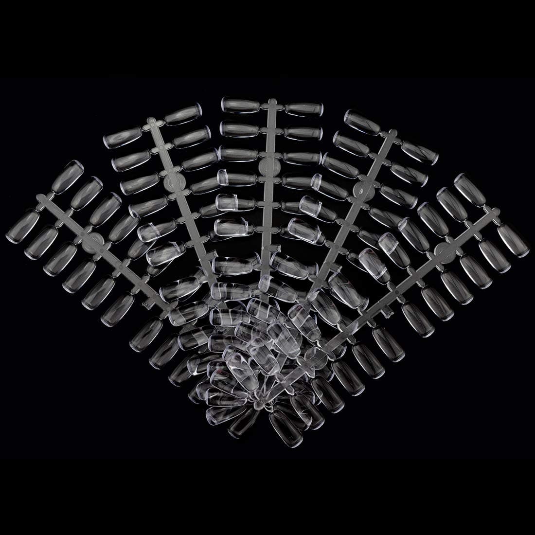 120 Tips/pack Square Shape Clear Color Practice Flat False Nail Tips for Professional Nail Gel Polish Board Display Book Chart Nail art Salon HJ-NT076