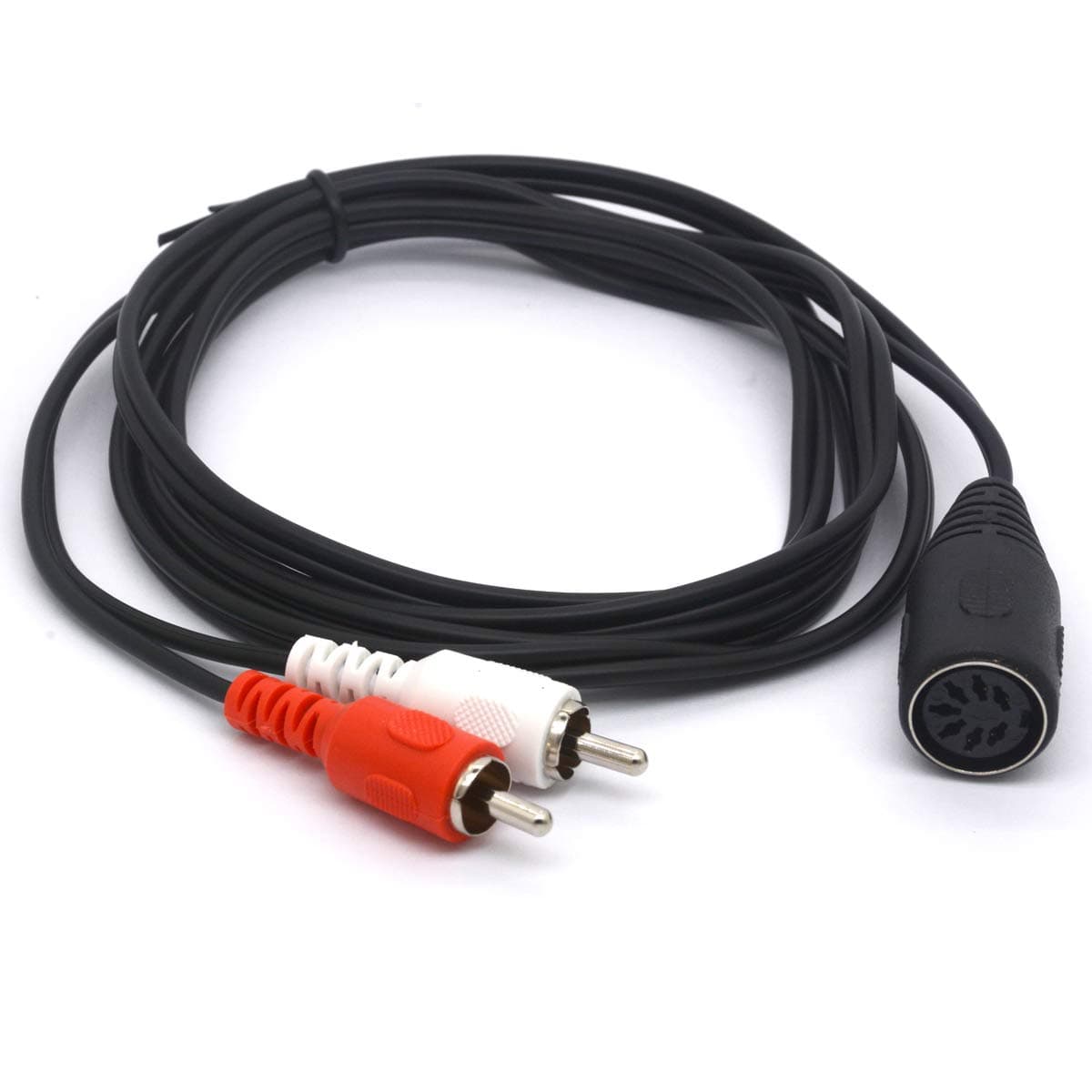 MIDI Din 7 Pin Female to Dual RCA Male Professional Grade Audio Cable for Bang & Olufsen, Naim, Quad.Stereo Systems (1.5 Meter)