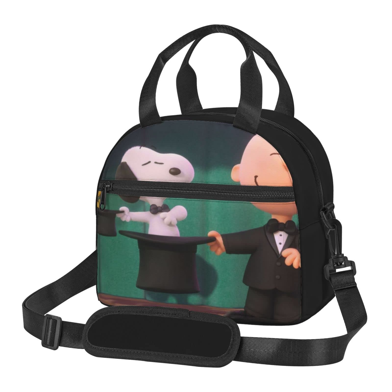 Snoopy Lunch Bag Insulated Cooler Bag,Thermal Lunch Tote Bags Water-Resistant Leak-Proof Lunch Organizer for Men Girls Children Picnic Work