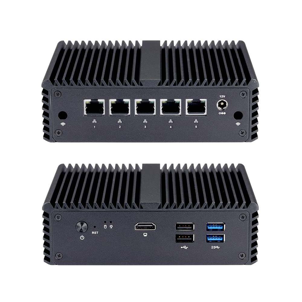 Q750G5-S08 Intel Gemini Lake Celeron J4125 Quad Core 5 LAN I225-V B3 Min Router for Home/Office/Government/School/Hotel,8G RAM 32G SSD