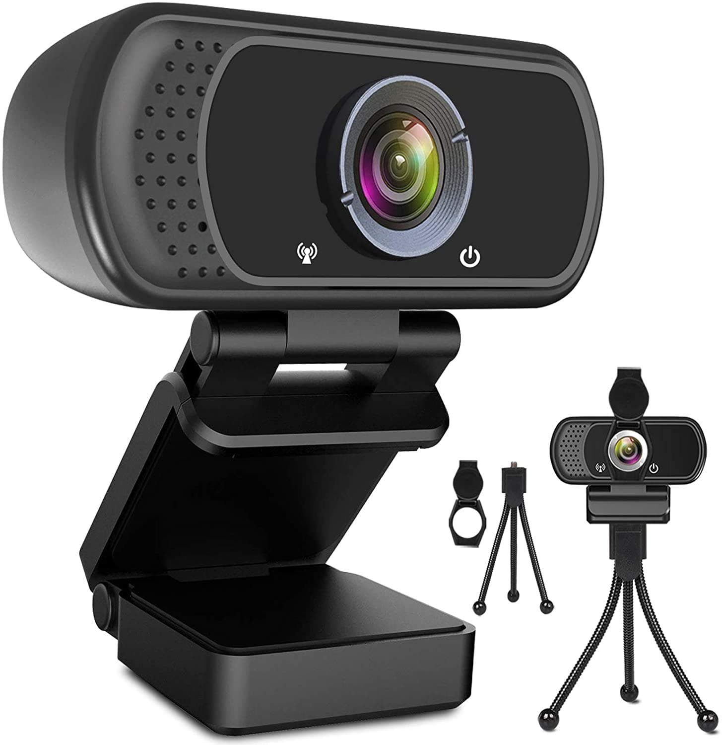 1080P HD Webcam, 110° Widescreen Web Camera PC Computer