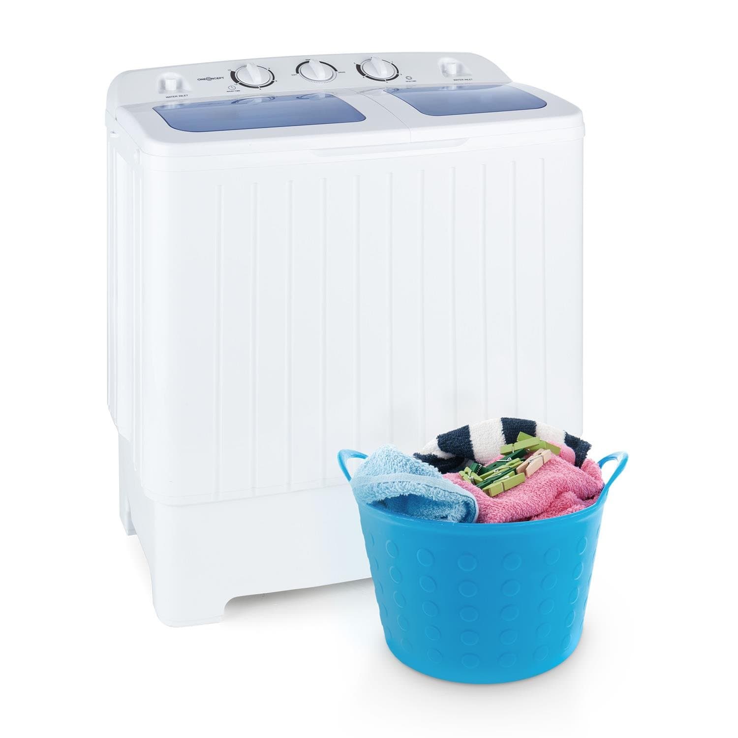 oneConcept Top-Load Ecowash Mini Washing Machine with Centrifuge x-Large